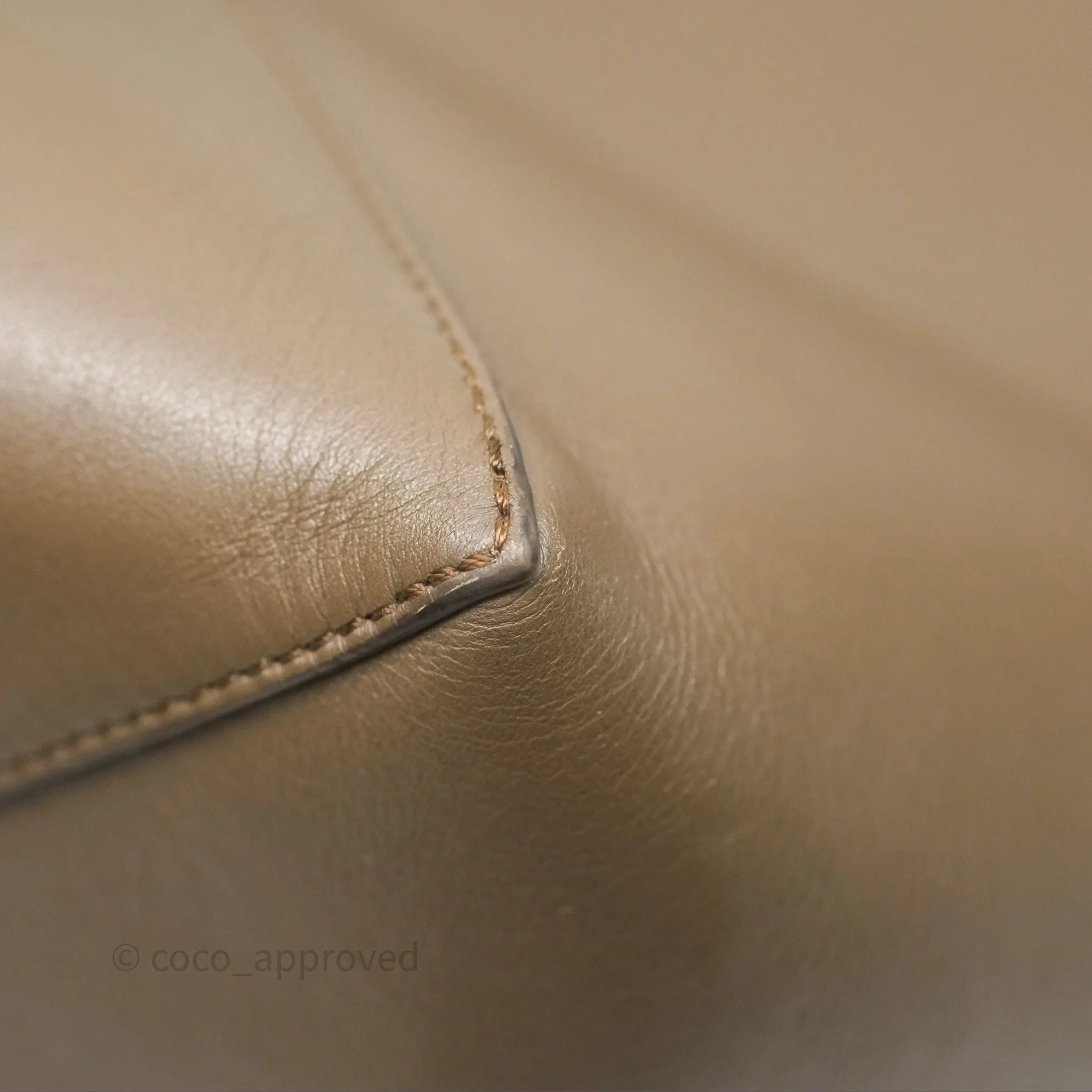 Loewe XL Puzzle Fold Tote In Shiny Calfskin Umber