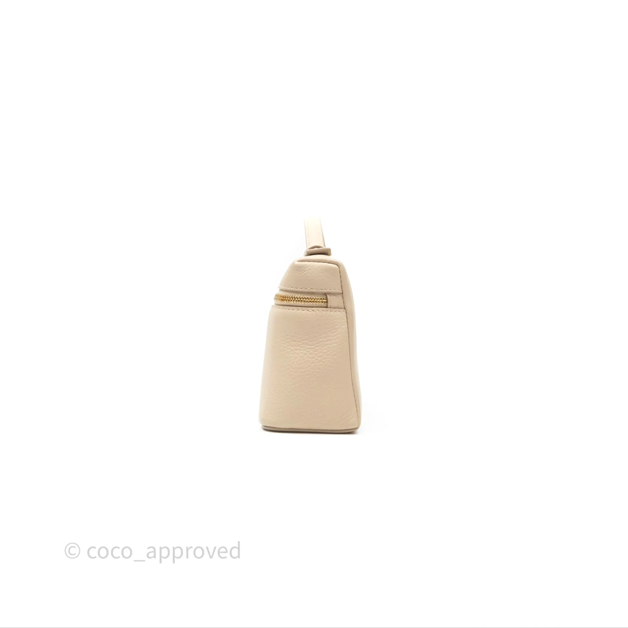 Loro Piana Extra Pocket L19 Cream Grained Calfskin Gold Hardware