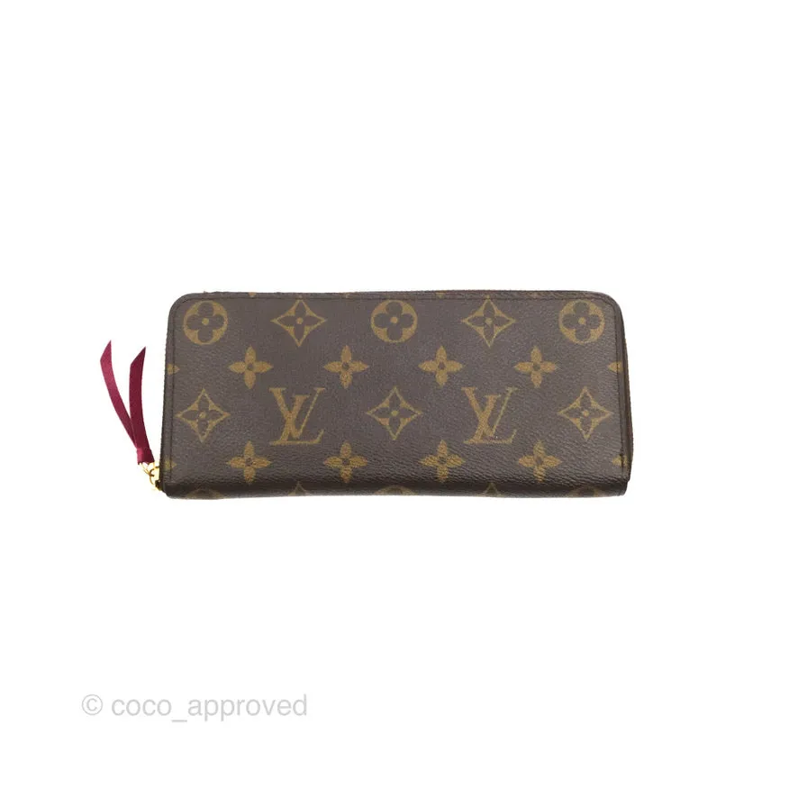 Louis Vuitton Clmence Wallet Monogram Canvas Fuchsia