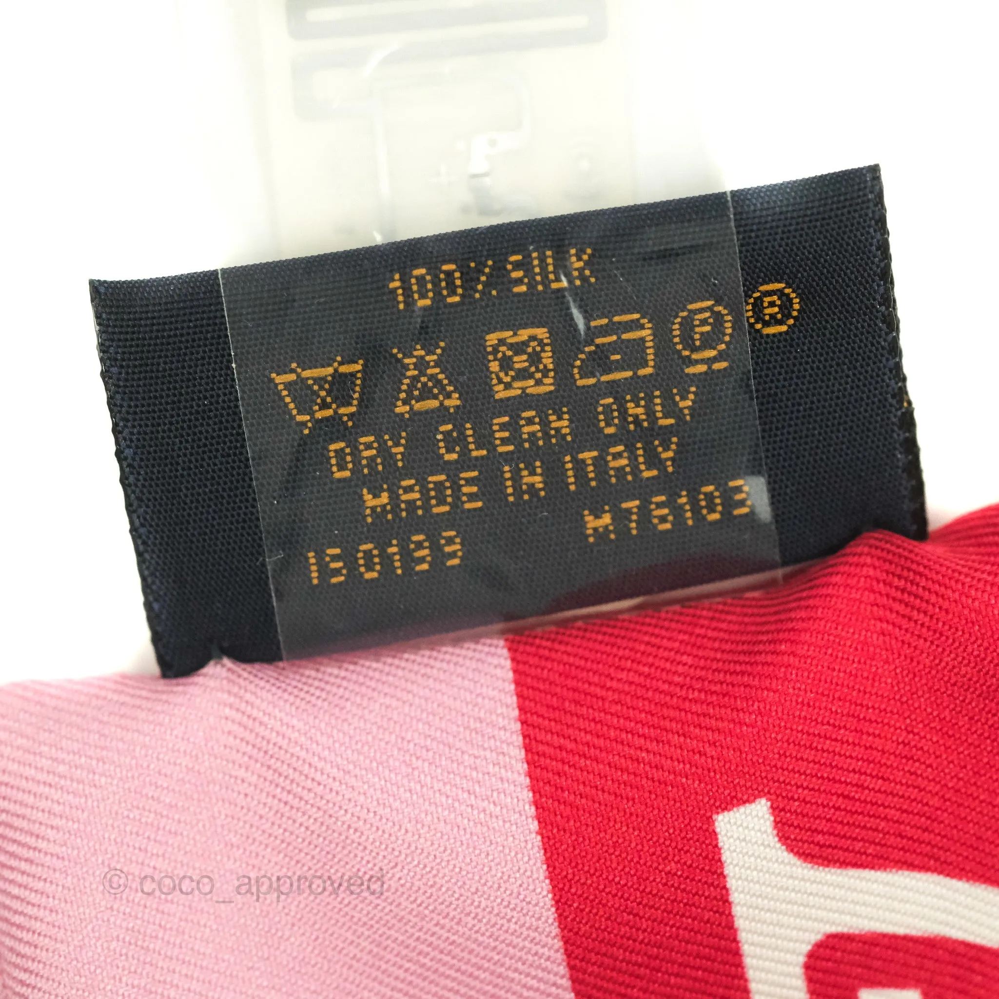 Louis Vuitton Confidential Rouge Silk Twilly