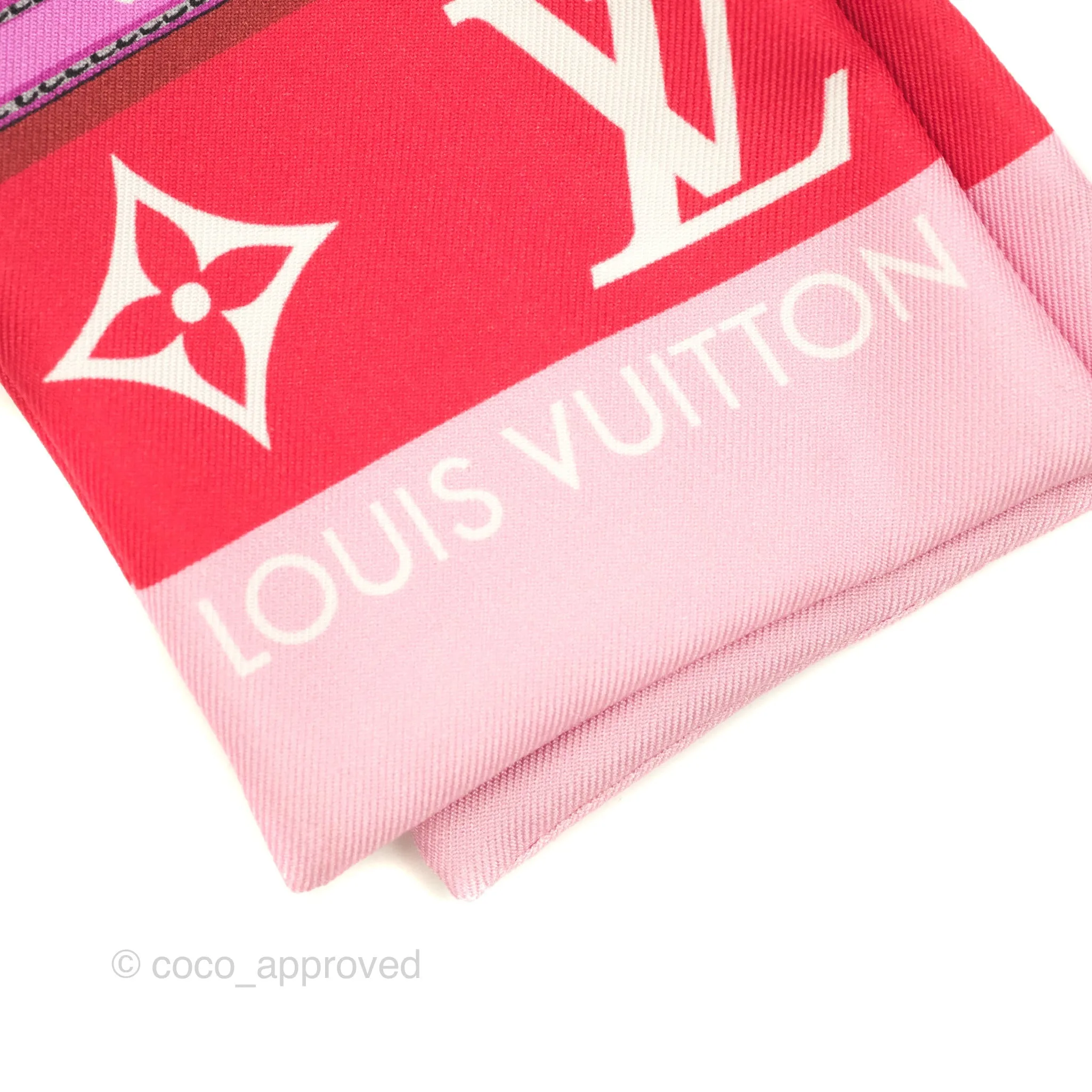 Louis Vuitton Confidential Rouge Silk Twilly