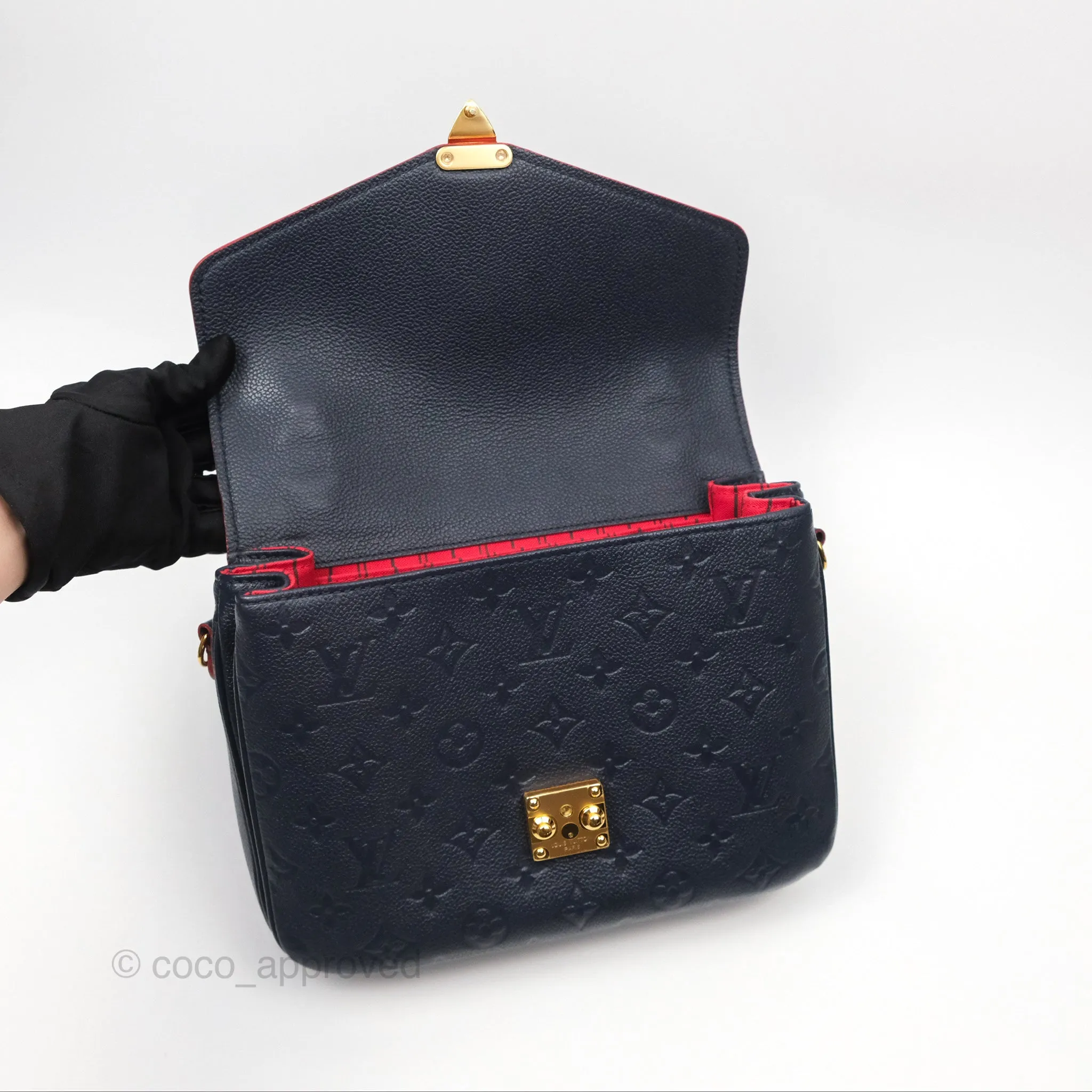 Louis Vuitton Empreinte Pochette Metis Marine Rouge