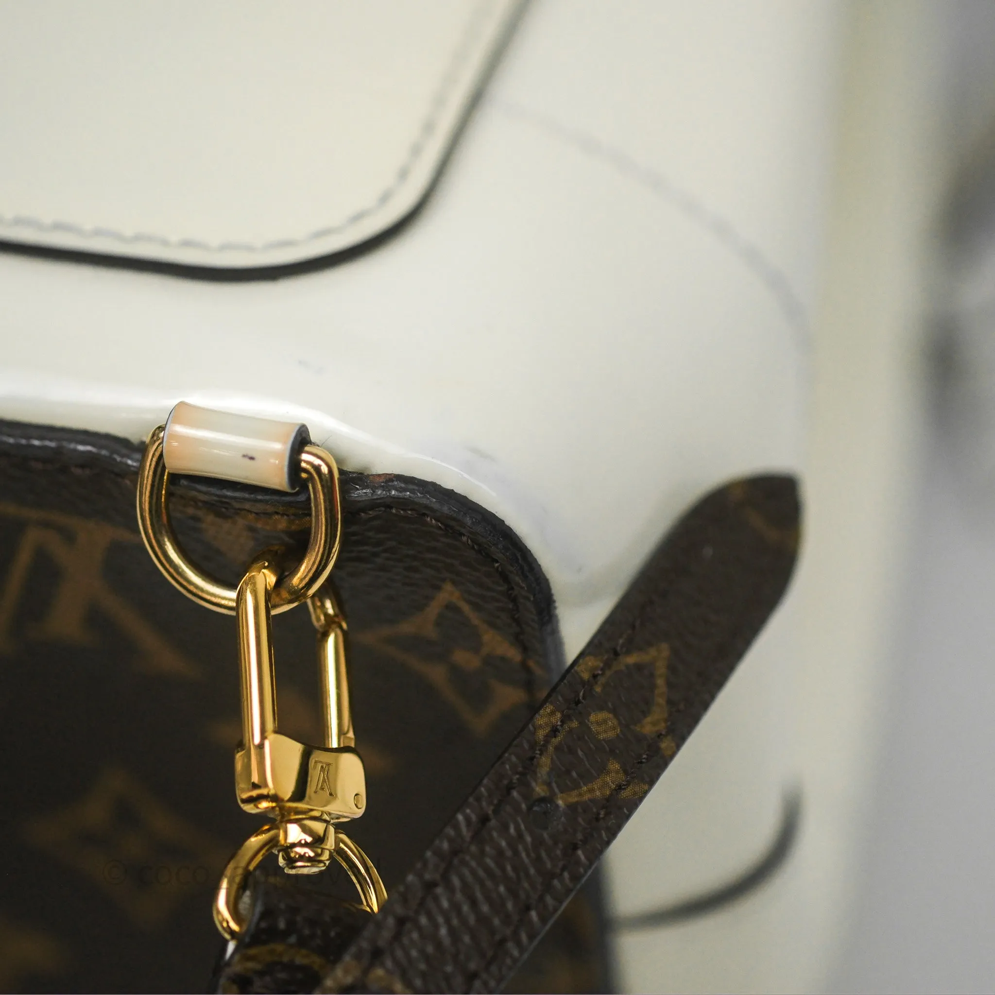 Louis Vuitton Hot Springs Backpack Monogram Patent Snow