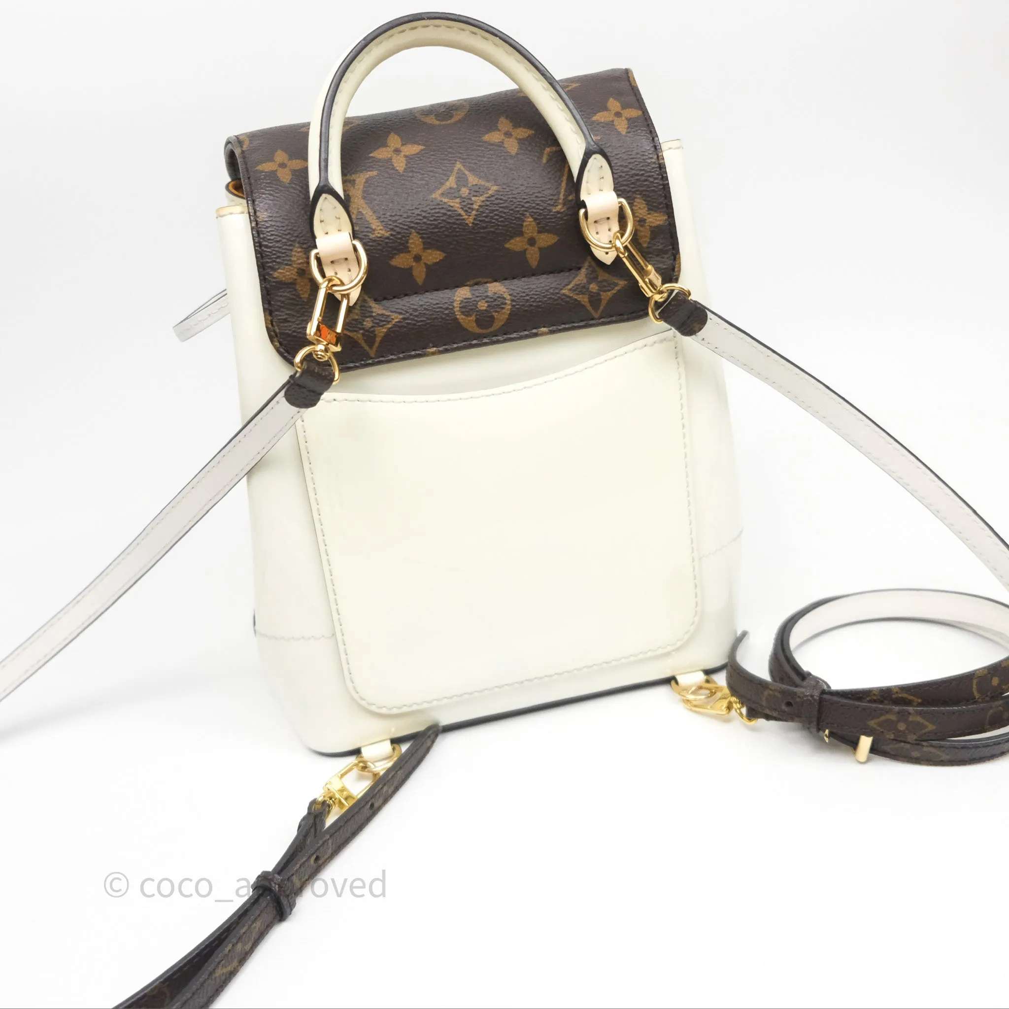 Louis Vuitton Hot Springs Backpack Monogram Patent Snow