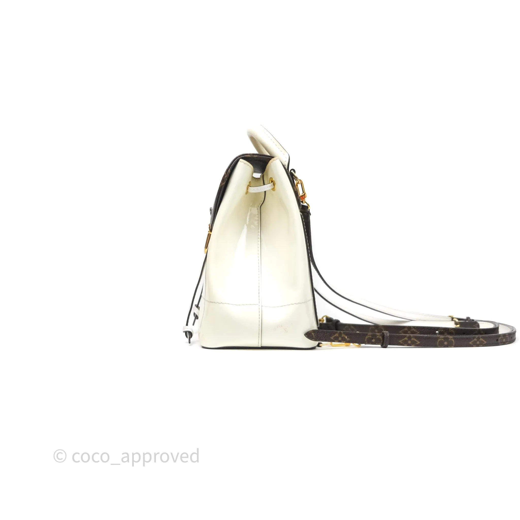 Louis Vuitton Hot Springs Backpack Monogram Patent Snow