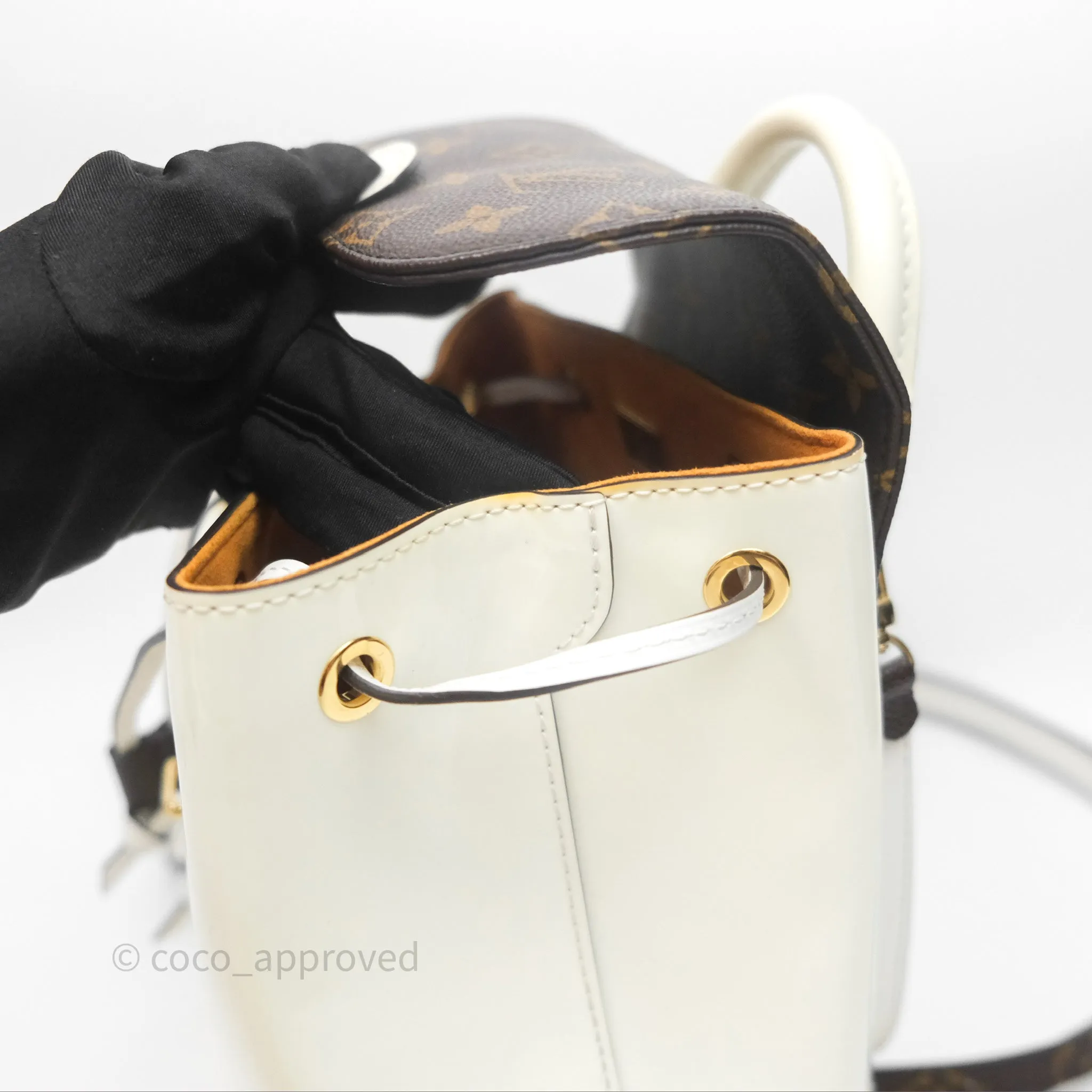Louis Vuitton Hot Springs Backpack Monogram Patent Snow
