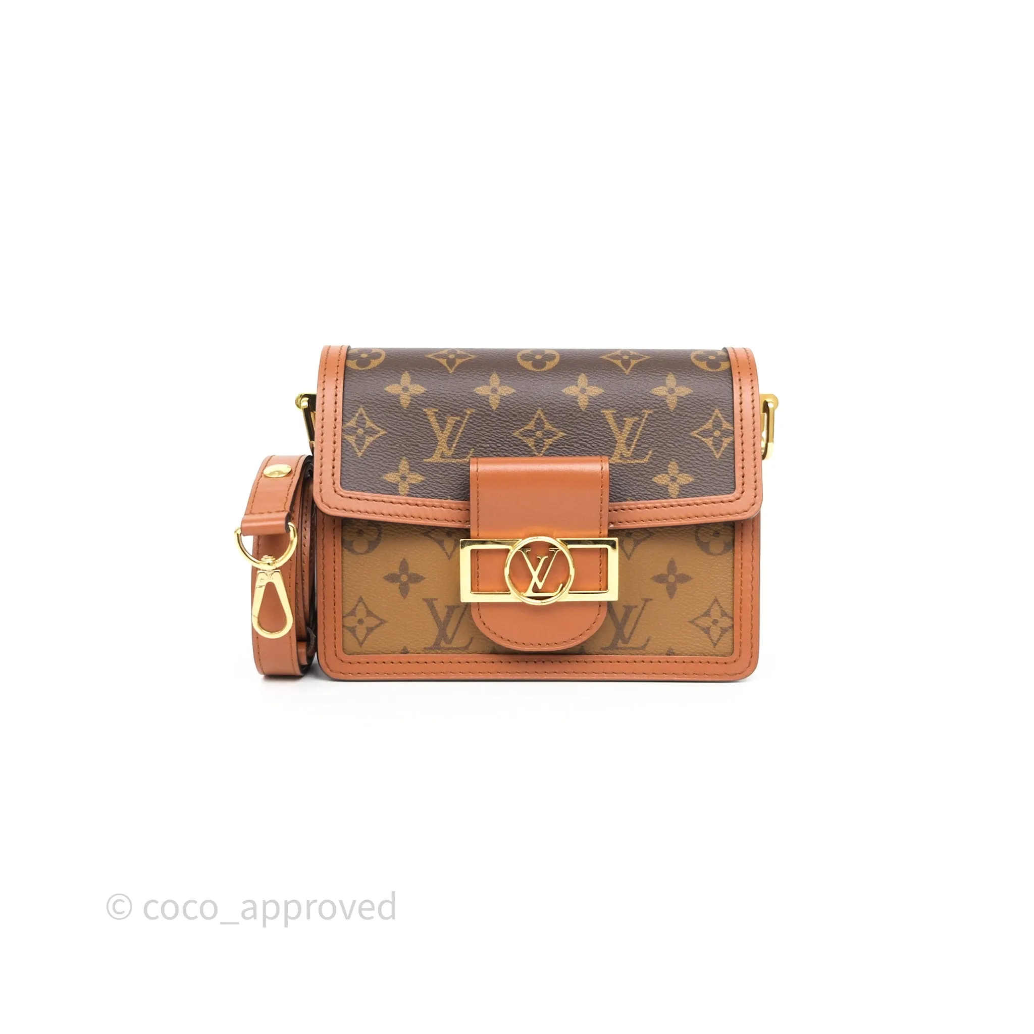 Louis Vuitton Mini Dauphine Monogram Tan Calfskin