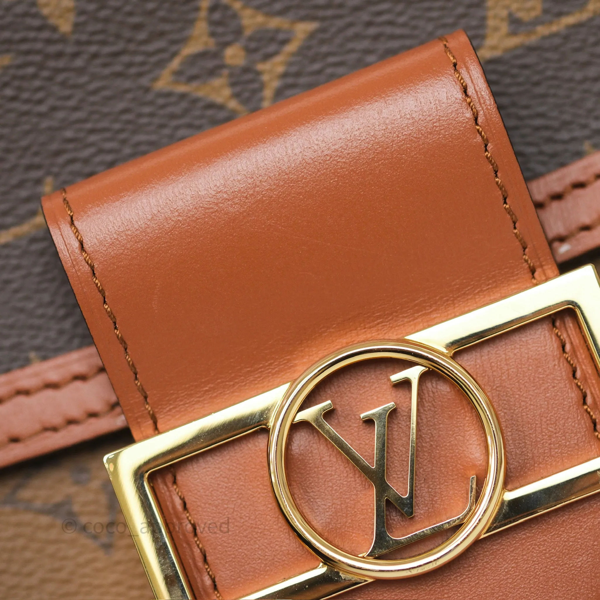 Louis Vuitton Mini Dauphine Monogram Tan Calfskin