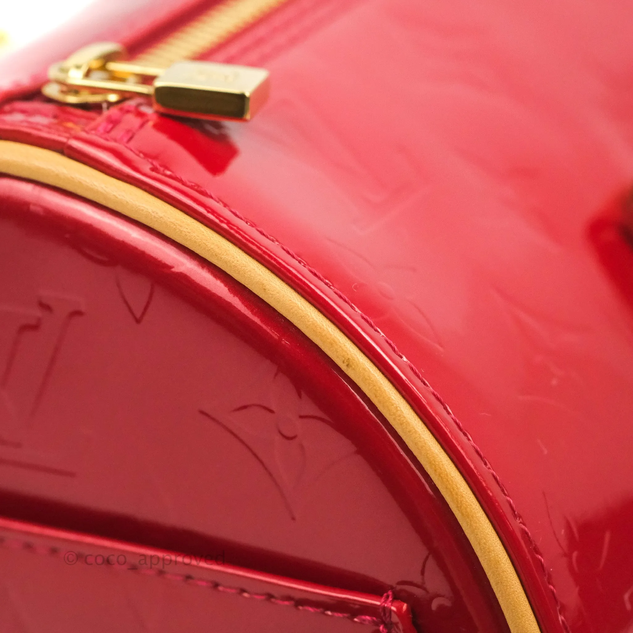 Louis Vuitton Papillon 30 Red Patent Monogram