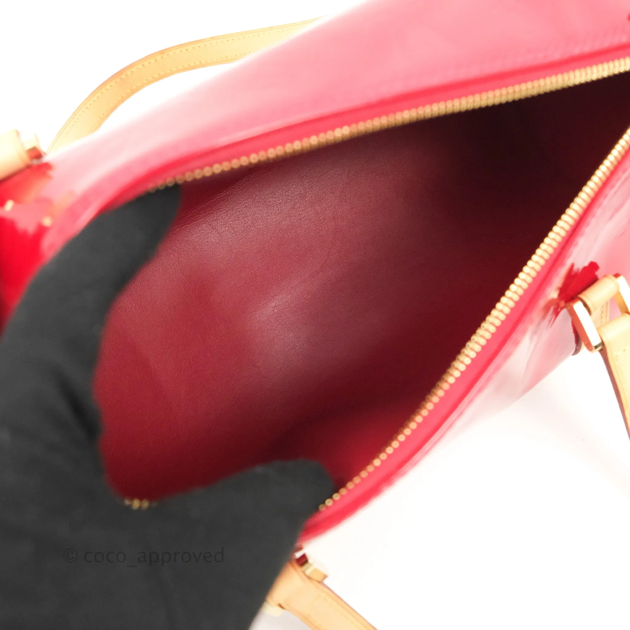 Louis Vuitton Papillon 30 Red Patent Monogram