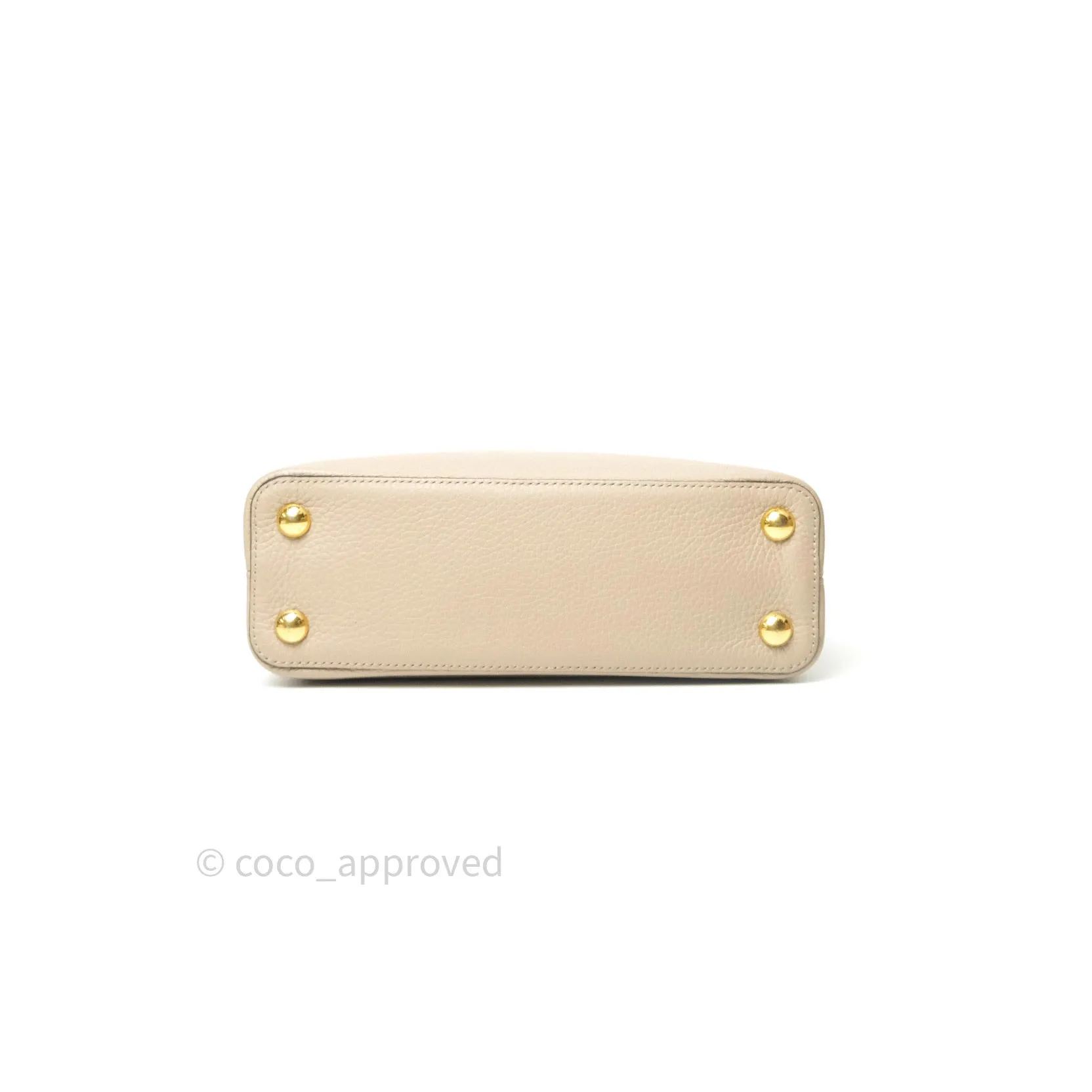 Louis Vuitton Taurillon Capucines BB Galet