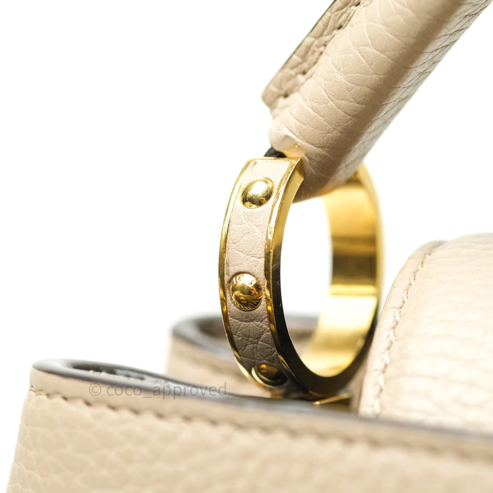 Louis Vuitton Taurillon Capucines BB Galet