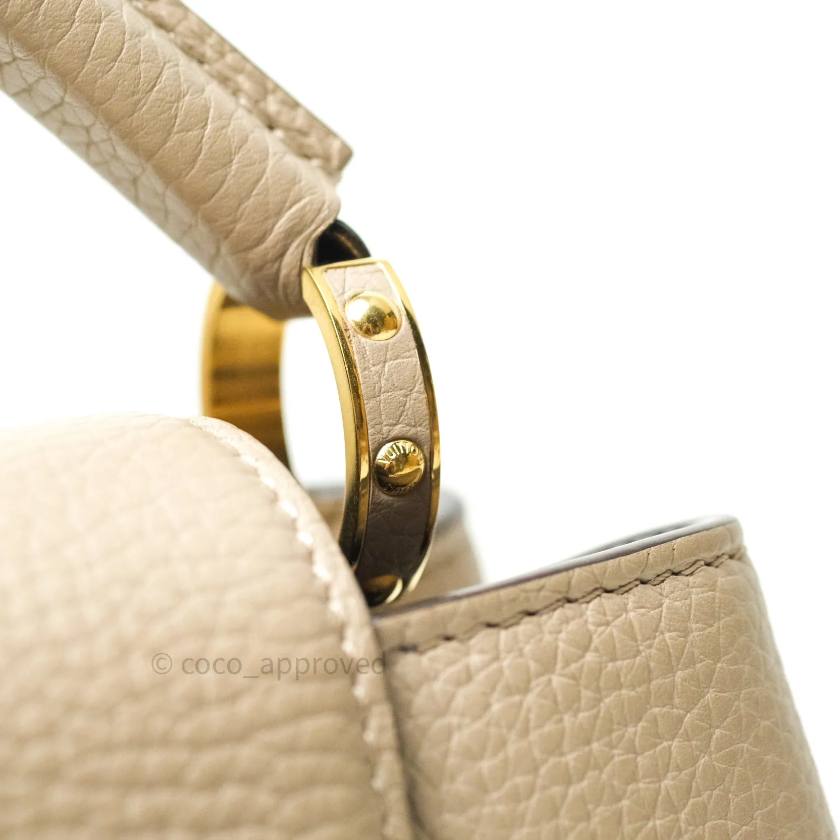 Louis Vuitton Taurillon Capucines BB Galet