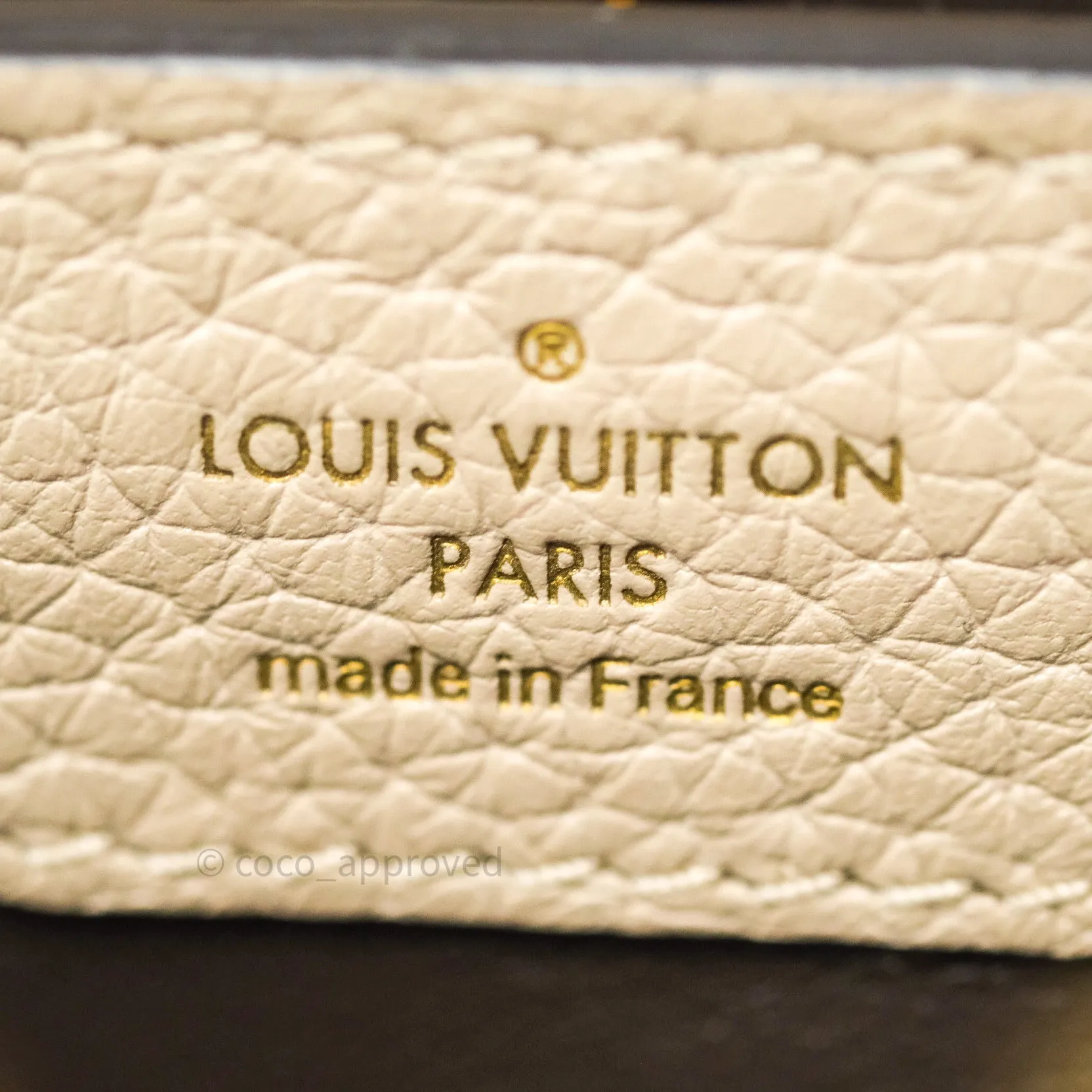 Louis Vuitton Taurillon Capucines BB Galet