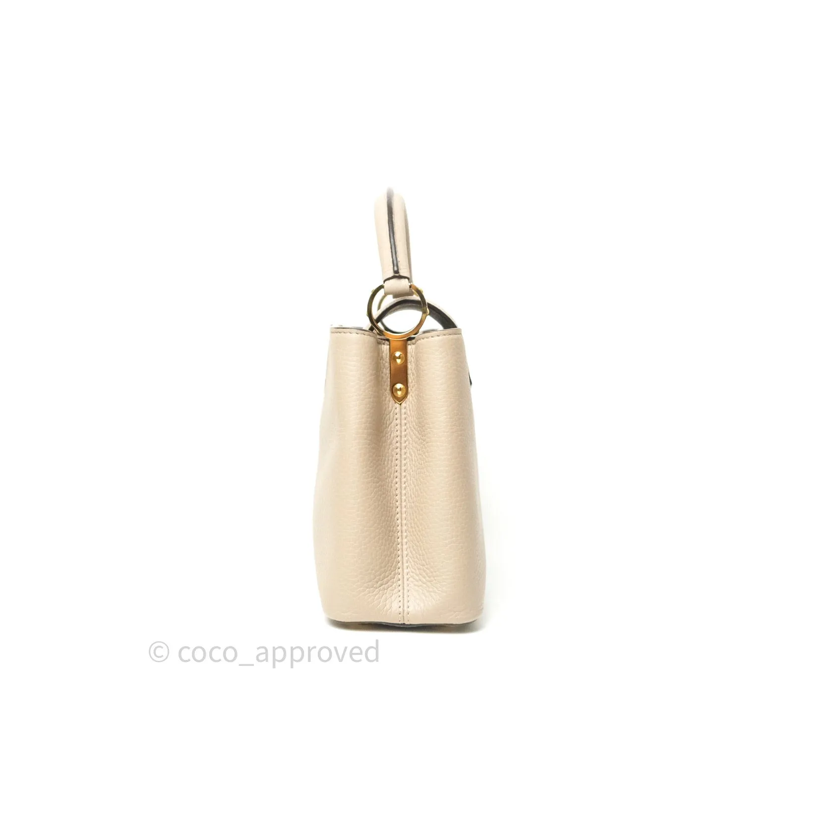 Louis Vuitton Taurillon Capucines BB Galet