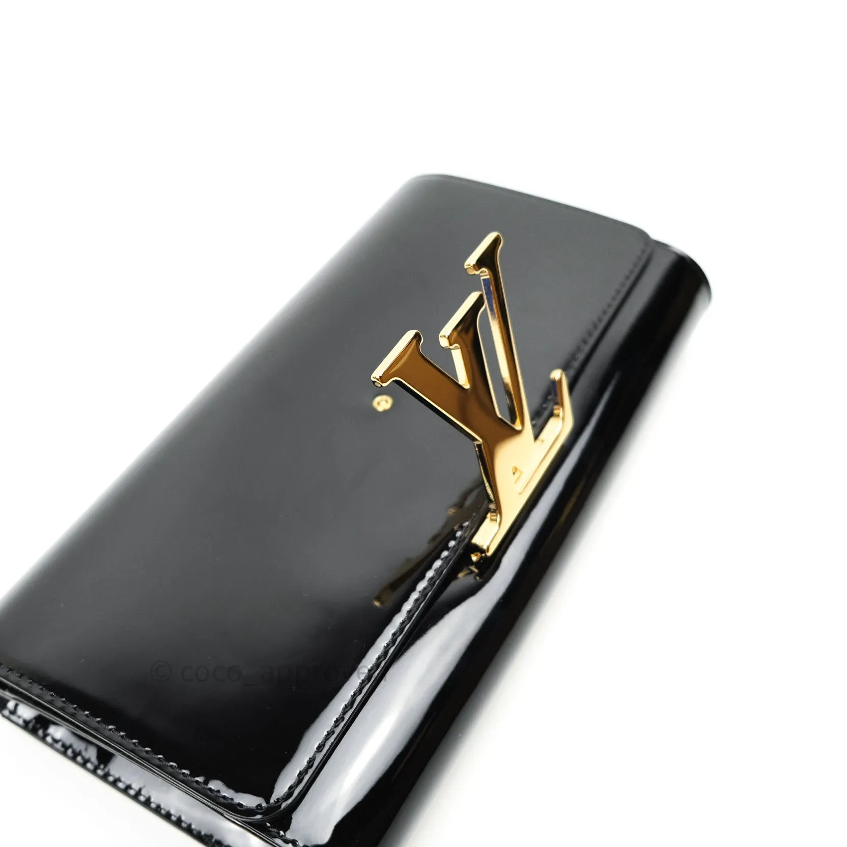 Louis Vuitton Vernis Louise Clutch Black