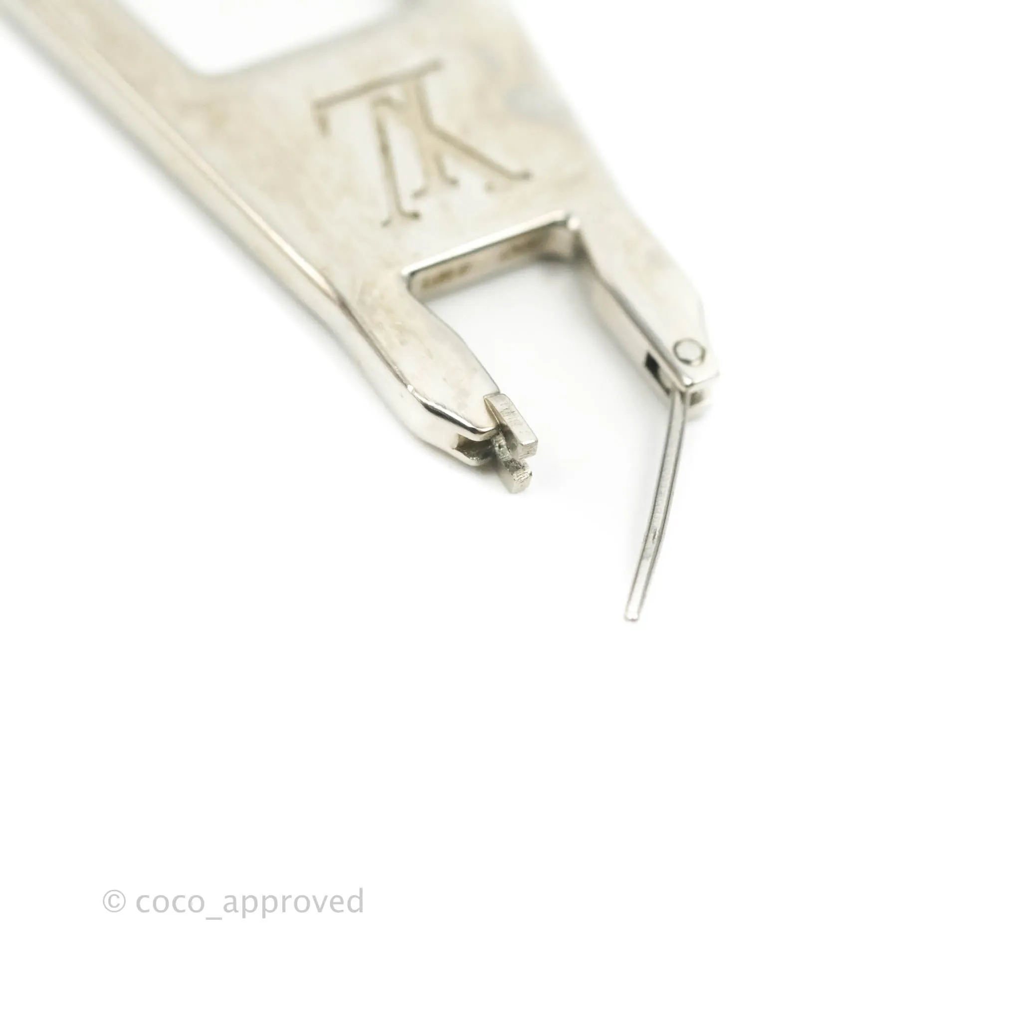 Louis Vuitton Zip Earrings Silver Tone
