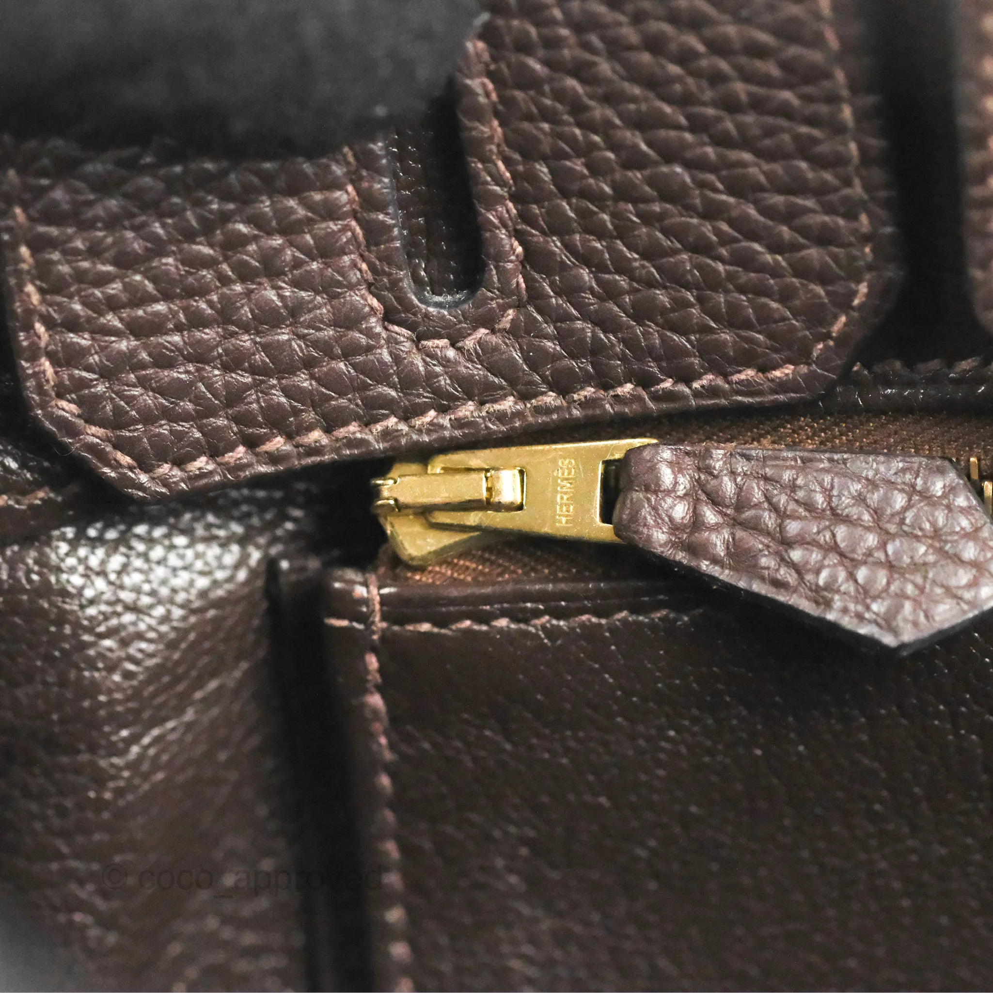 <DM/Email to purchase> Hermes Birkin 25 Chocolate Gold Hardware