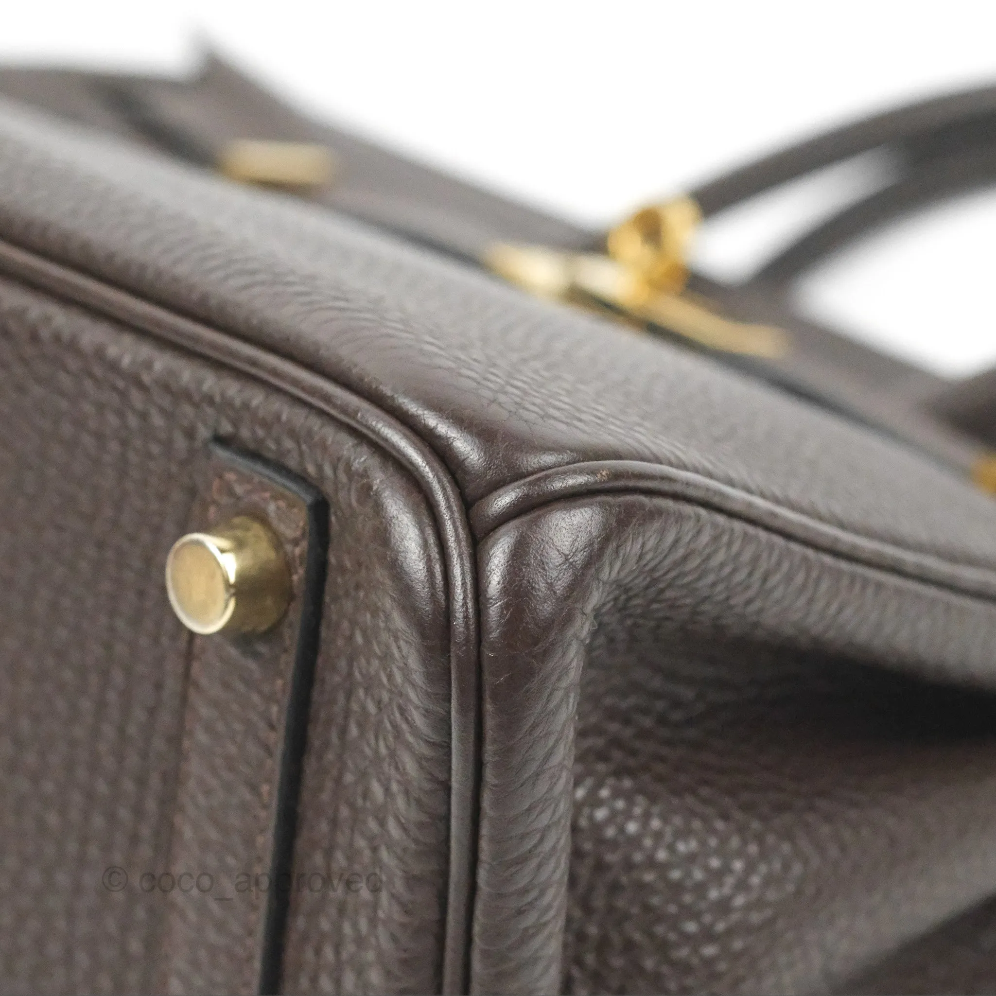 <DM/Email to purchase> Hermes Birkin 25 Chocolate Gold Hardware