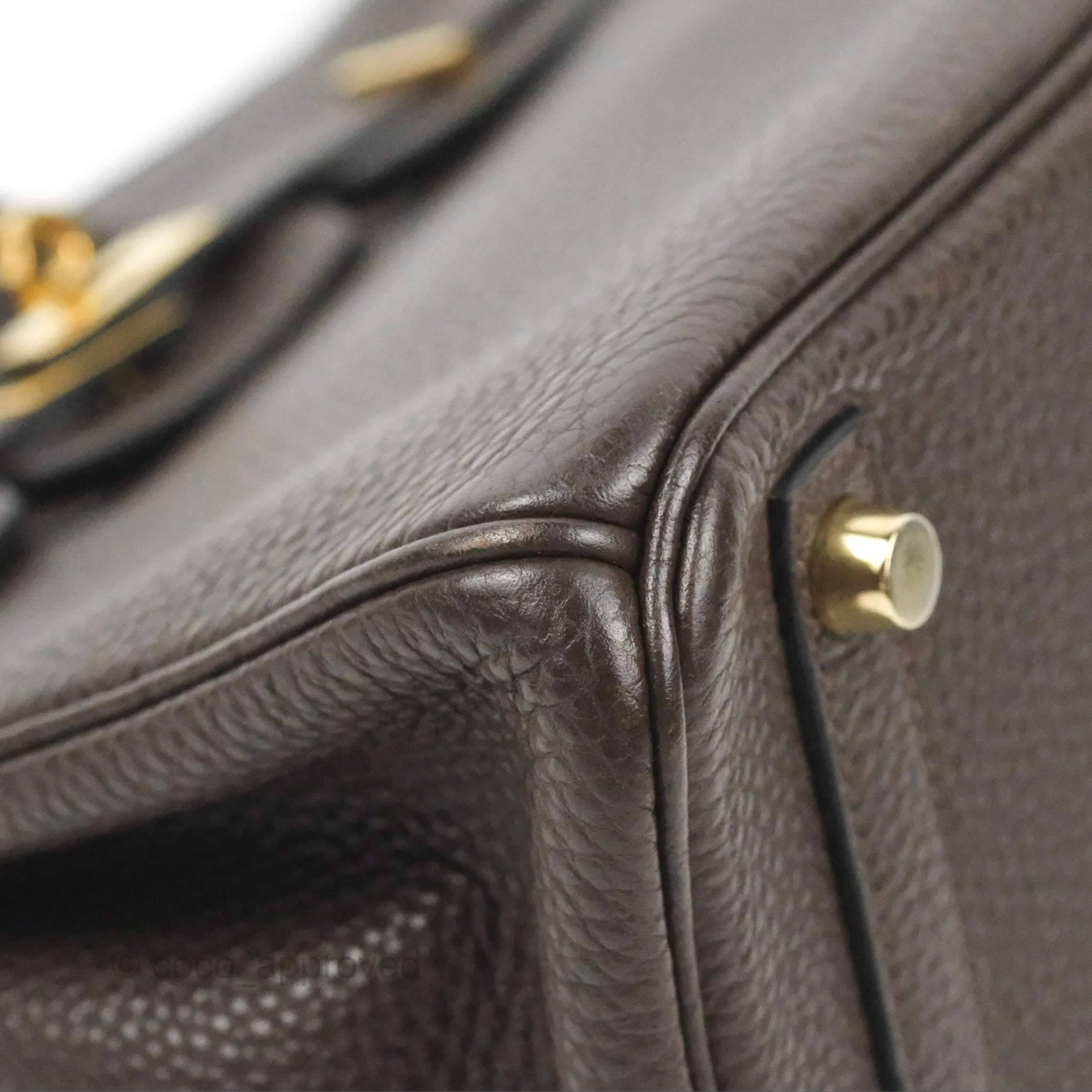 <DM/Email to purchase> Hermes Birkin 25 Chocolate Gold Hardware