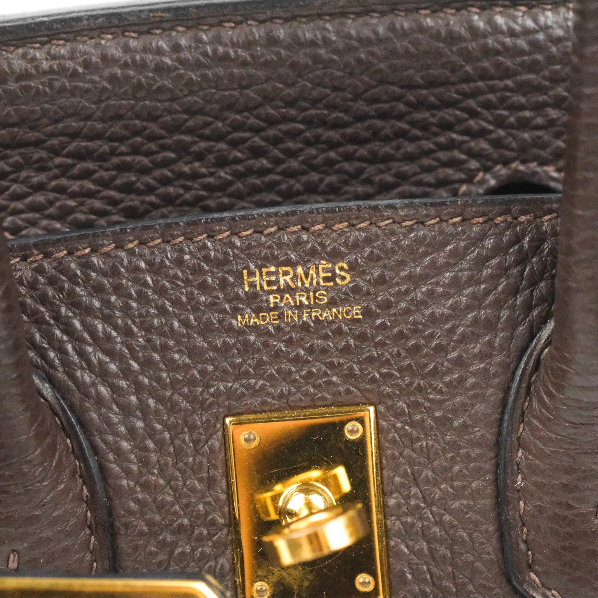 <DM/Email to purchase> Hermes Birkin 25 Chocolate Gold Hardware