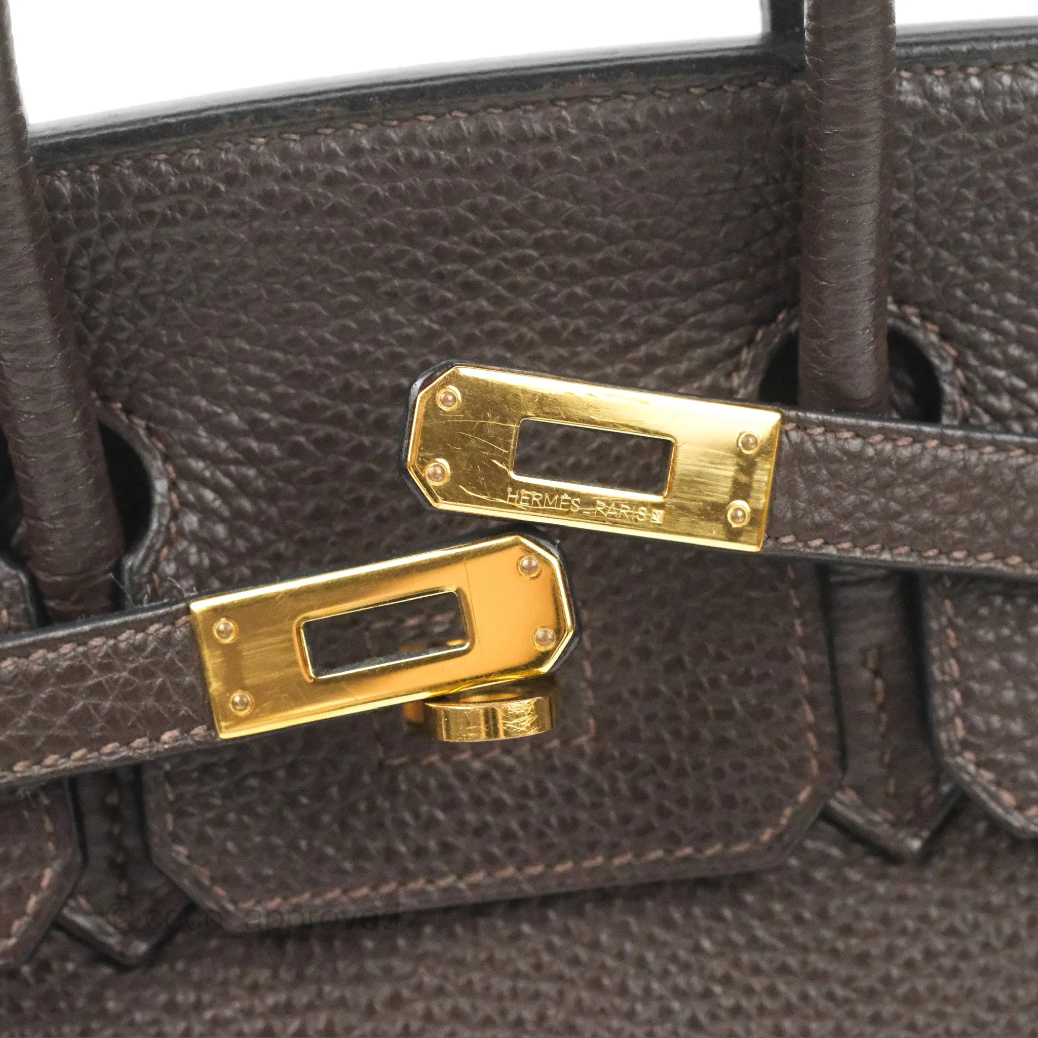 <DM/Email to purchase> Hermes Birkin 25 Chocolate Gold Hardware