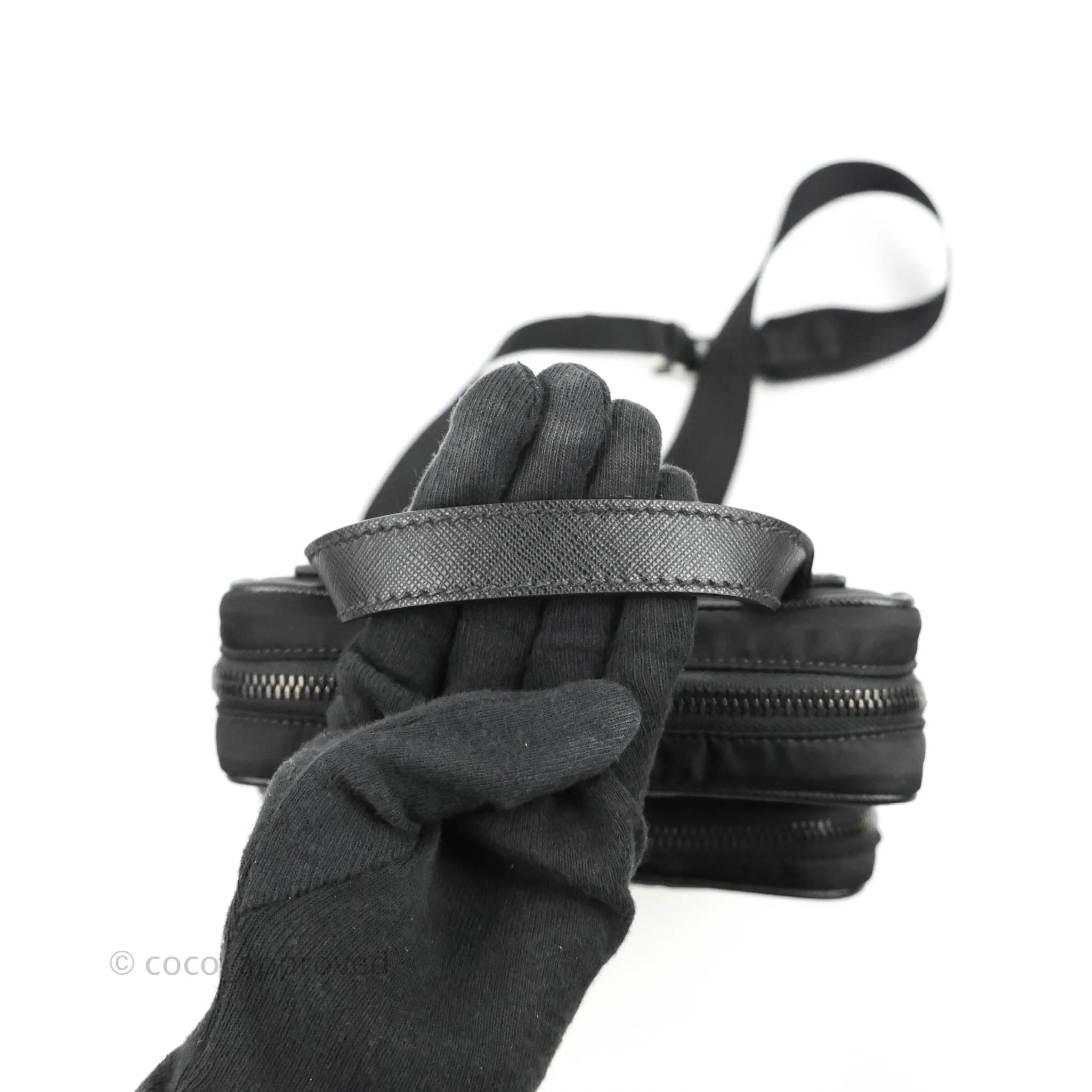 Prada 2-way Black Nylon Backpack