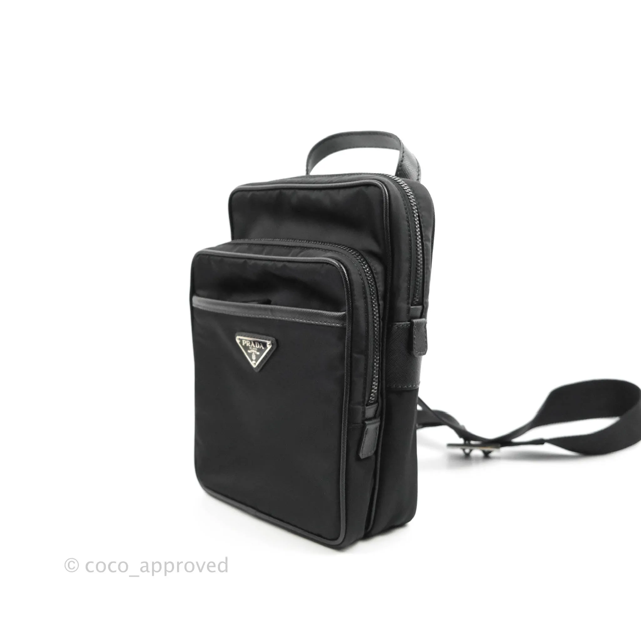 Prada 2-way Black Nylon Backpack