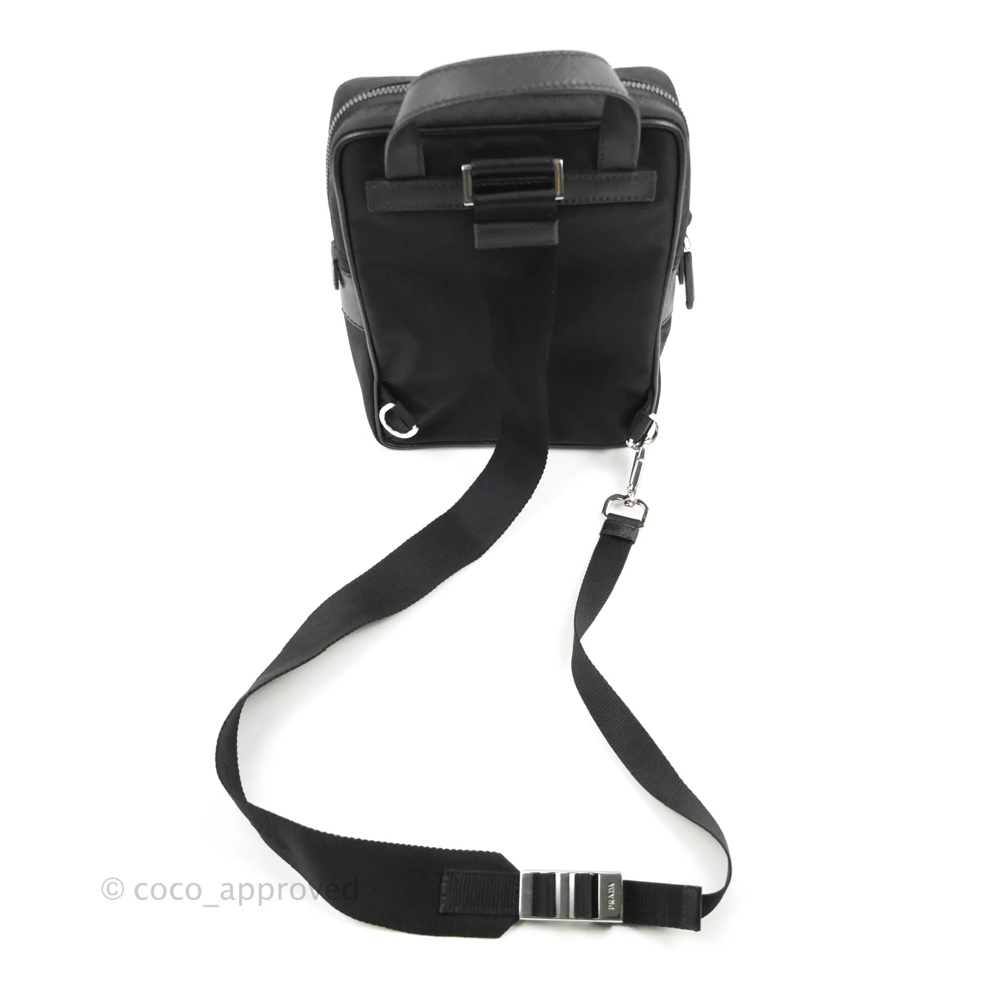 Prada 2-way Black Nylon Backpack
