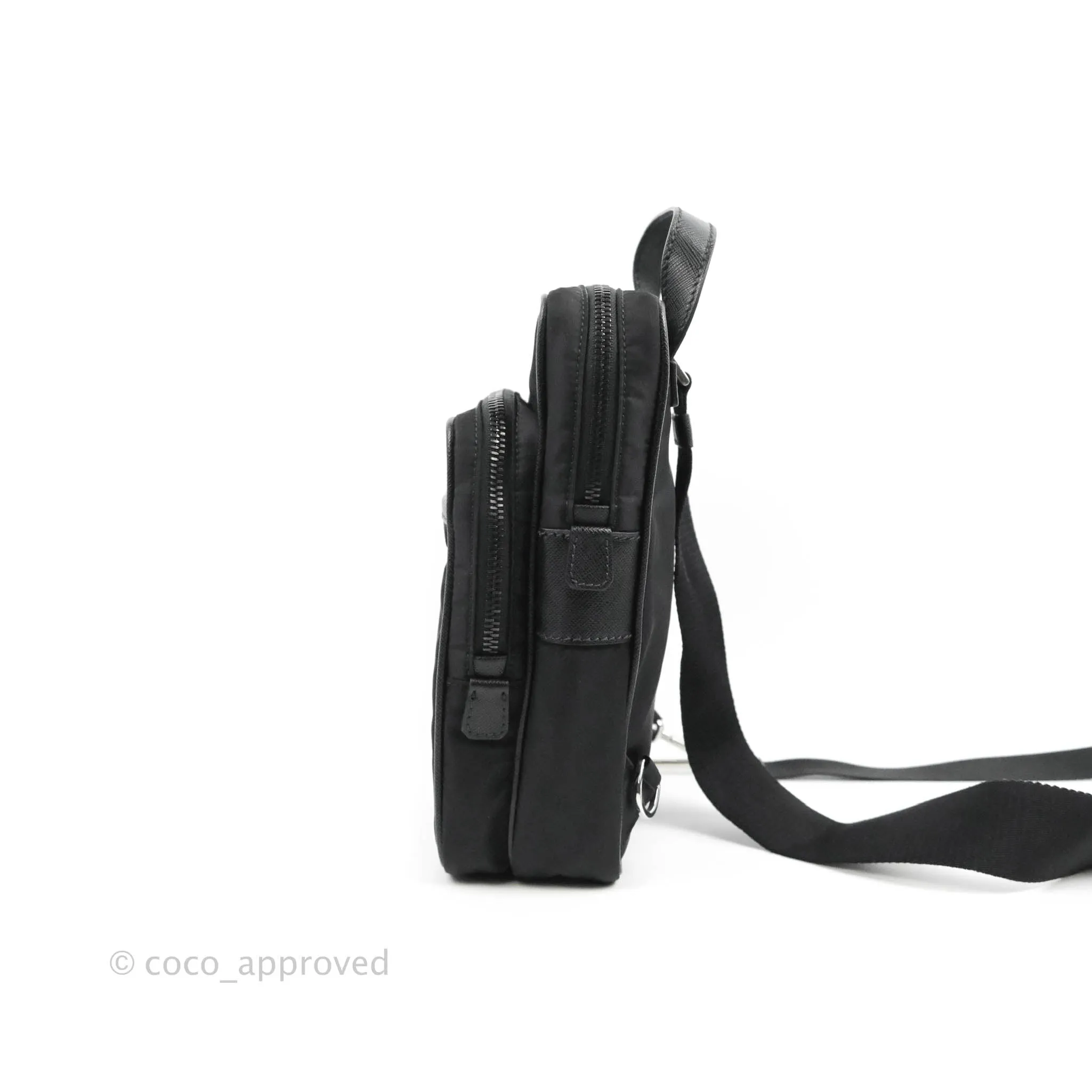 Prada 2-way Black Nylon Backpack