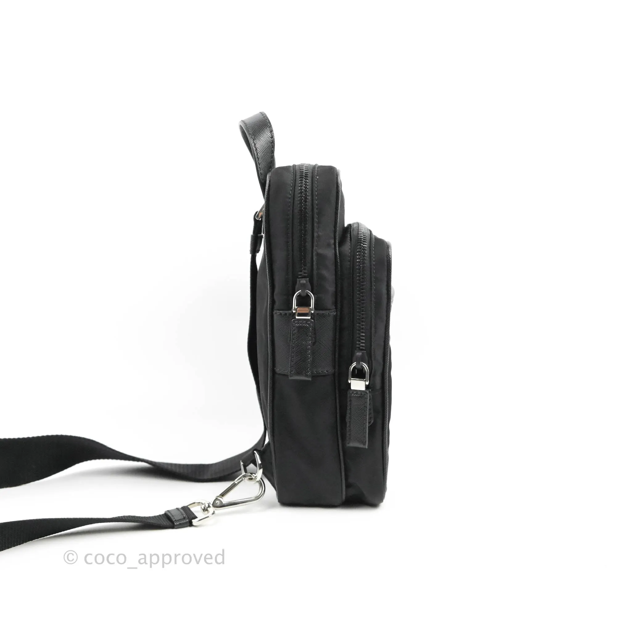 Prada 2-way Black Nylon Backpack