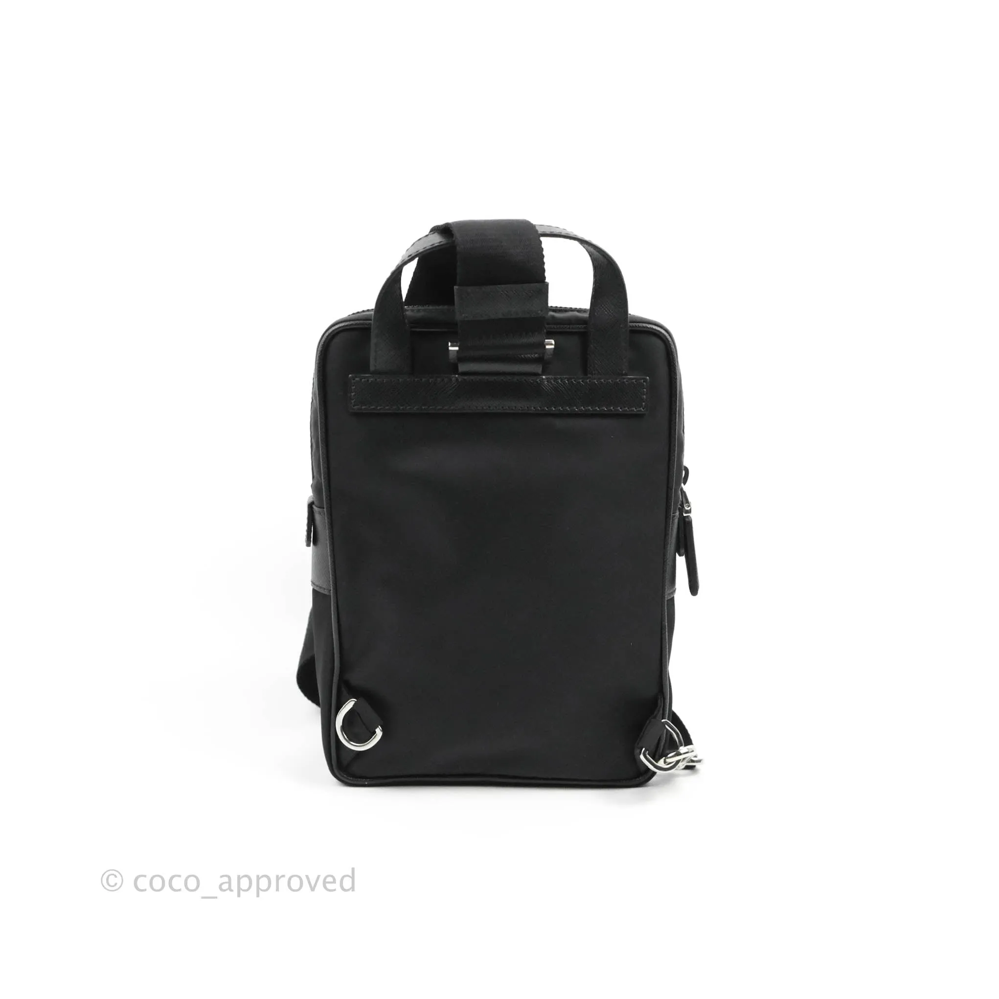 Prada 2-way Black Nylon Backpack