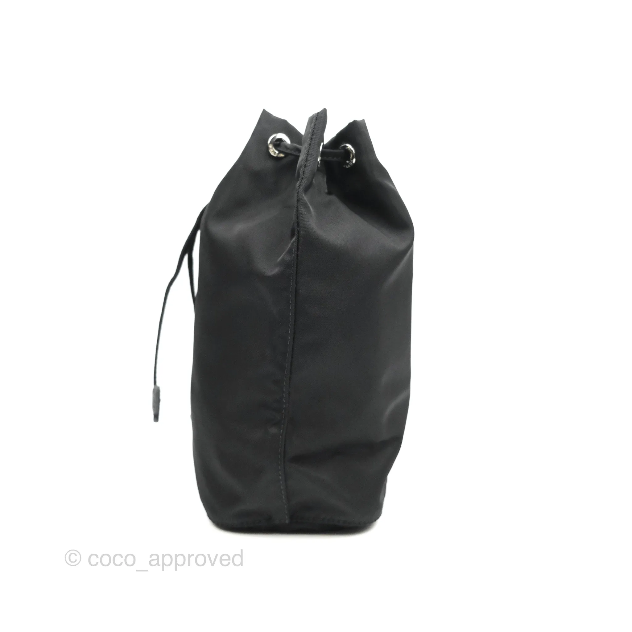 Prada Black Nylon Bucket Pouch Necessaire