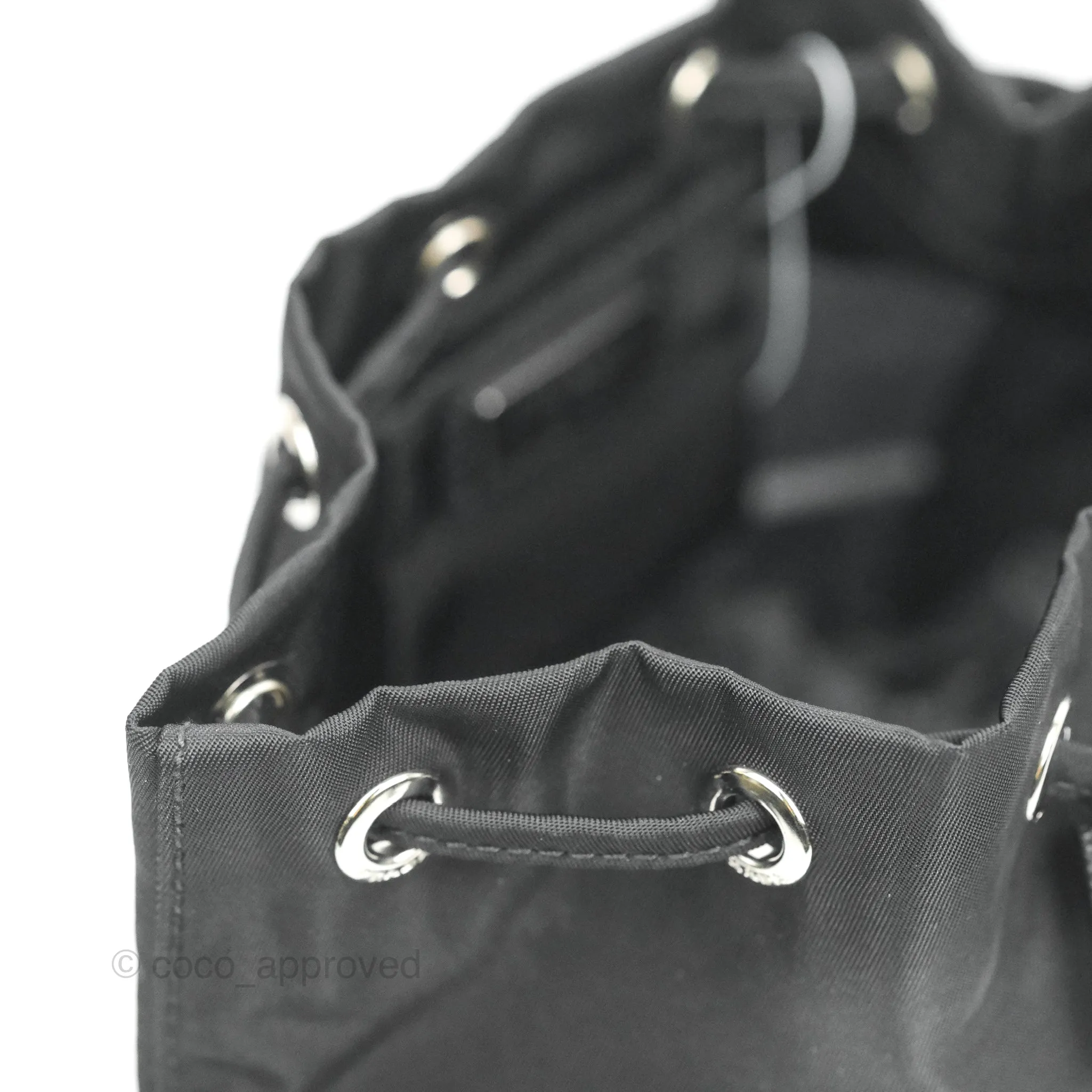 Prada Black Nylon Bucket Pouch Necessaire
