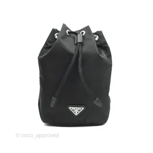 Prada Black Nylon Bucket Pouch Necessaire