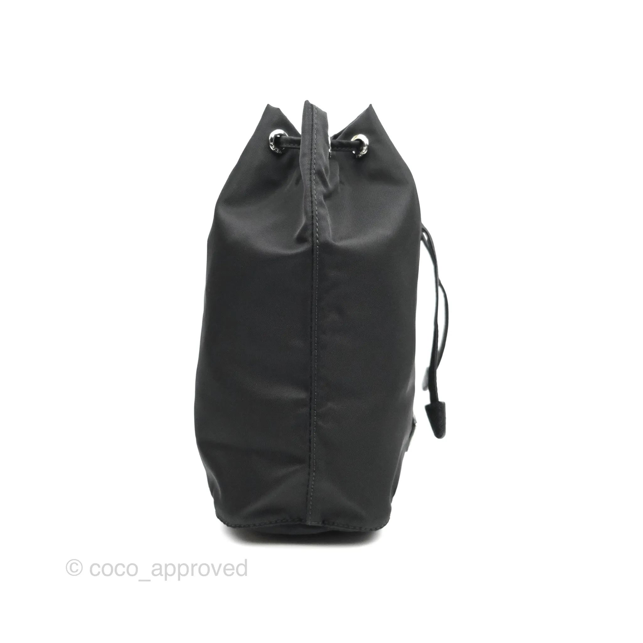 Prada Black Nylon Bucket Pouch Necessaire