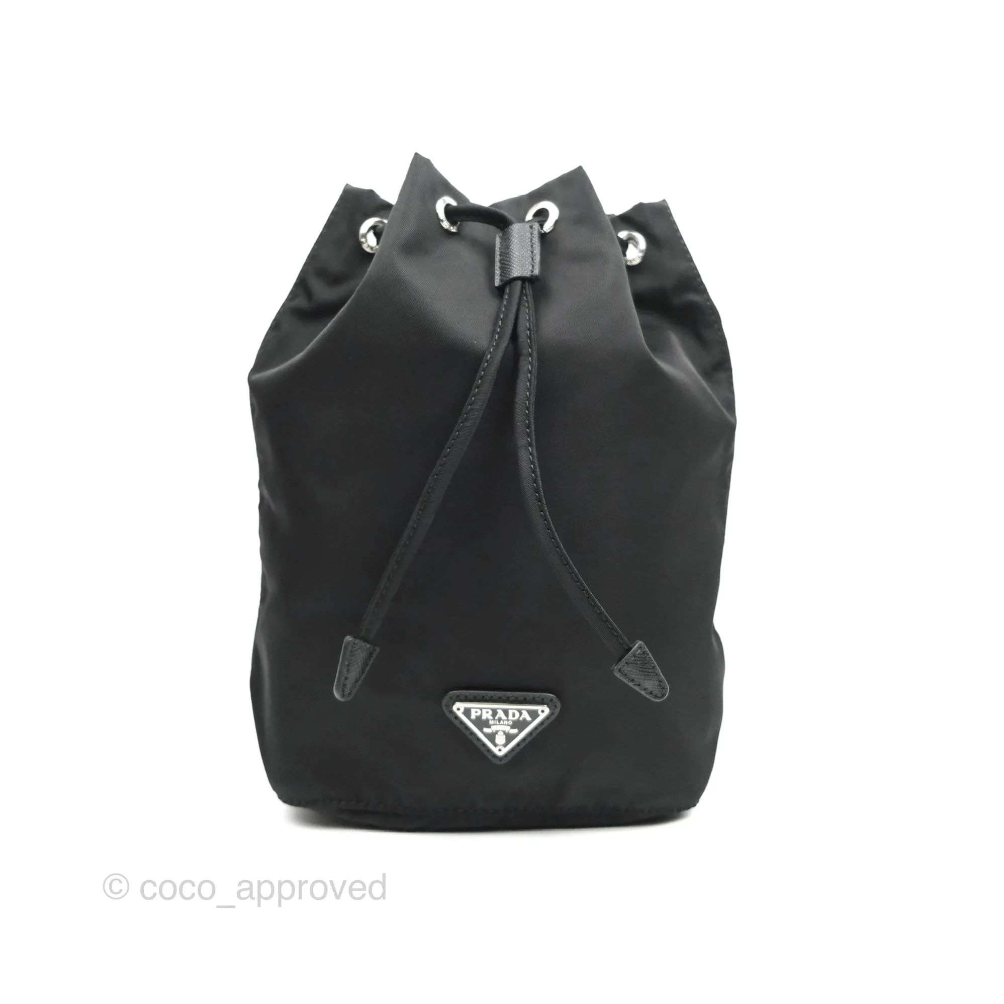 Prada Black Nylon Bucket Pouch Necessaire