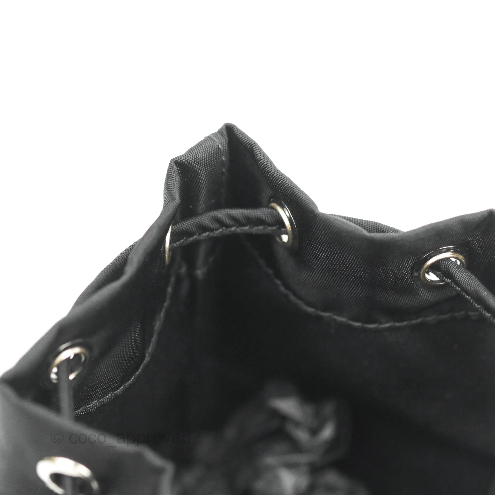 Prada Black Nylon Bucket Pouch Necessaire