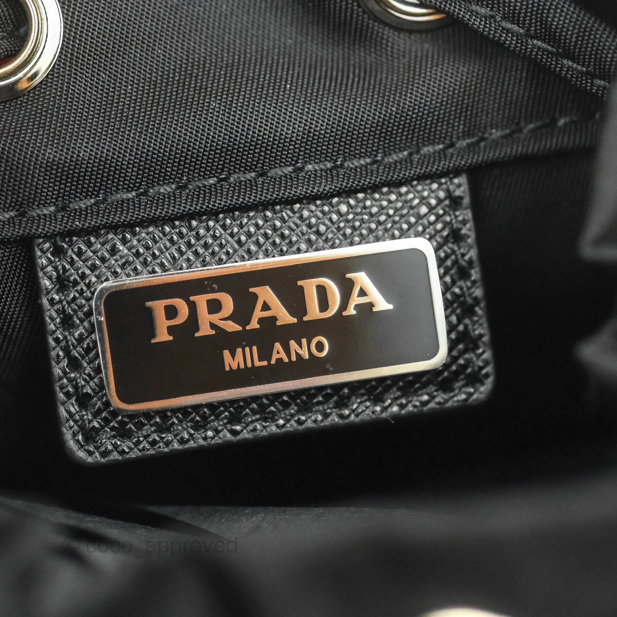 Prada Black Nylon Bucket Pouch Necessaire