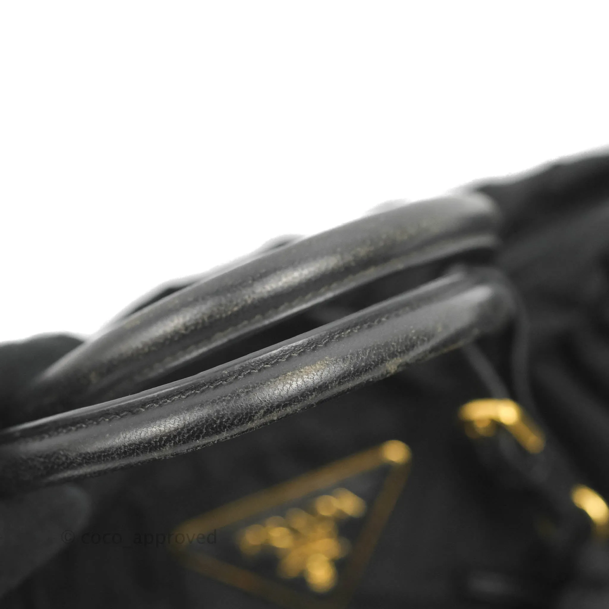 Prada Black Nylon Tassel Tote Bag Gold Hardware
