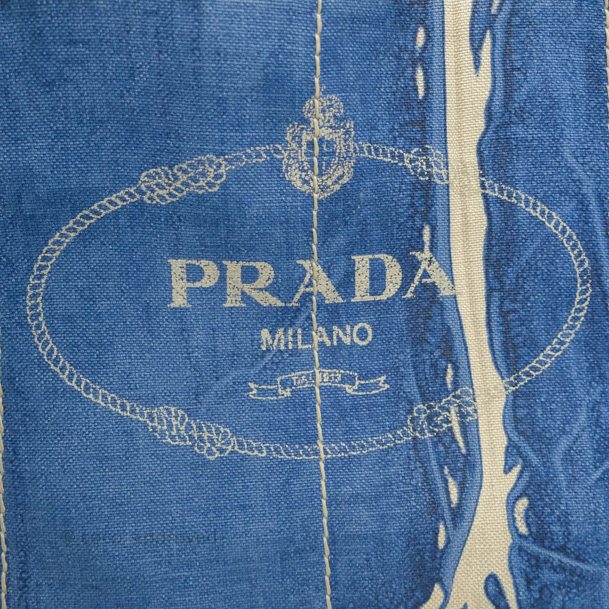 Prada Denim Logo Tote