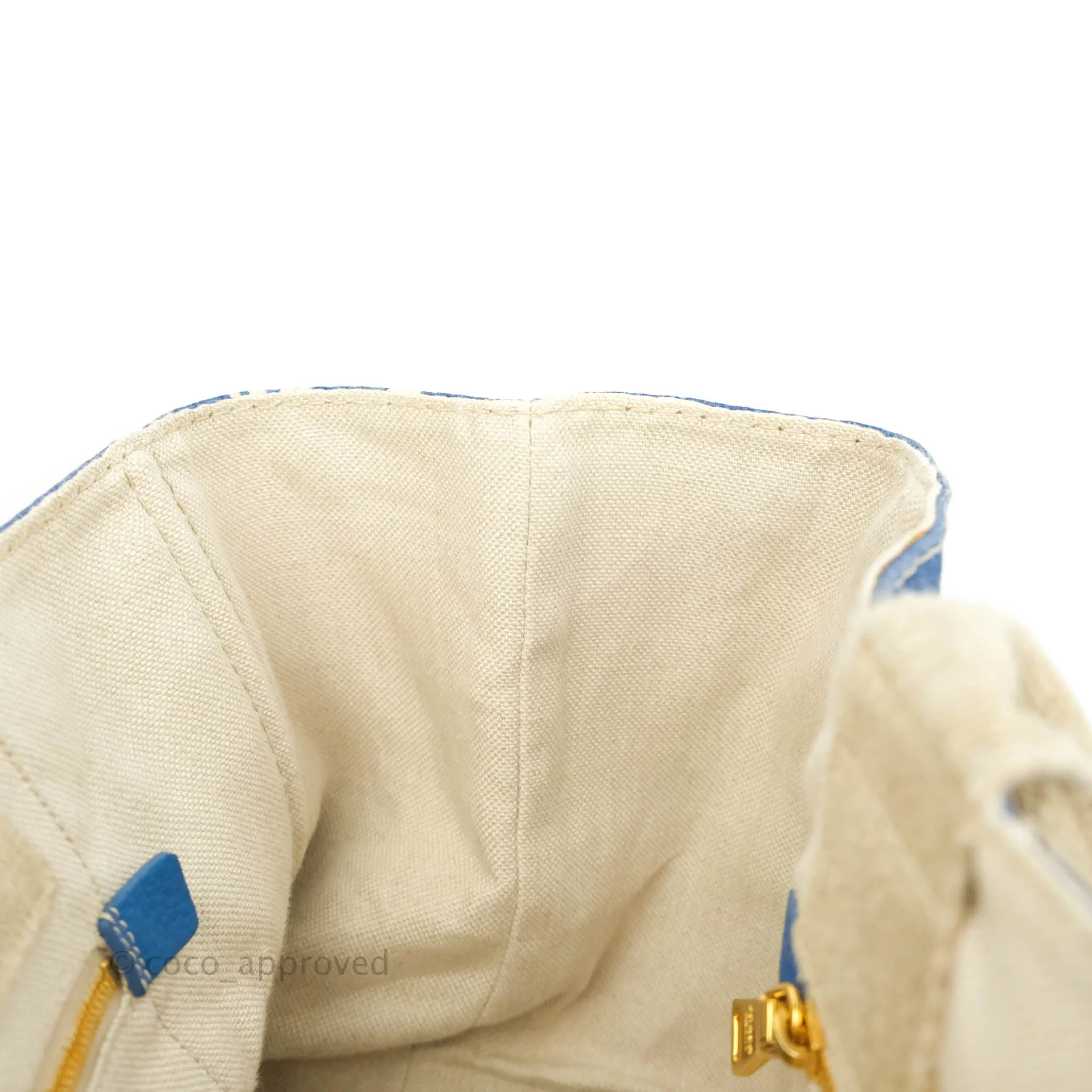 Prada Denim Logo Tote