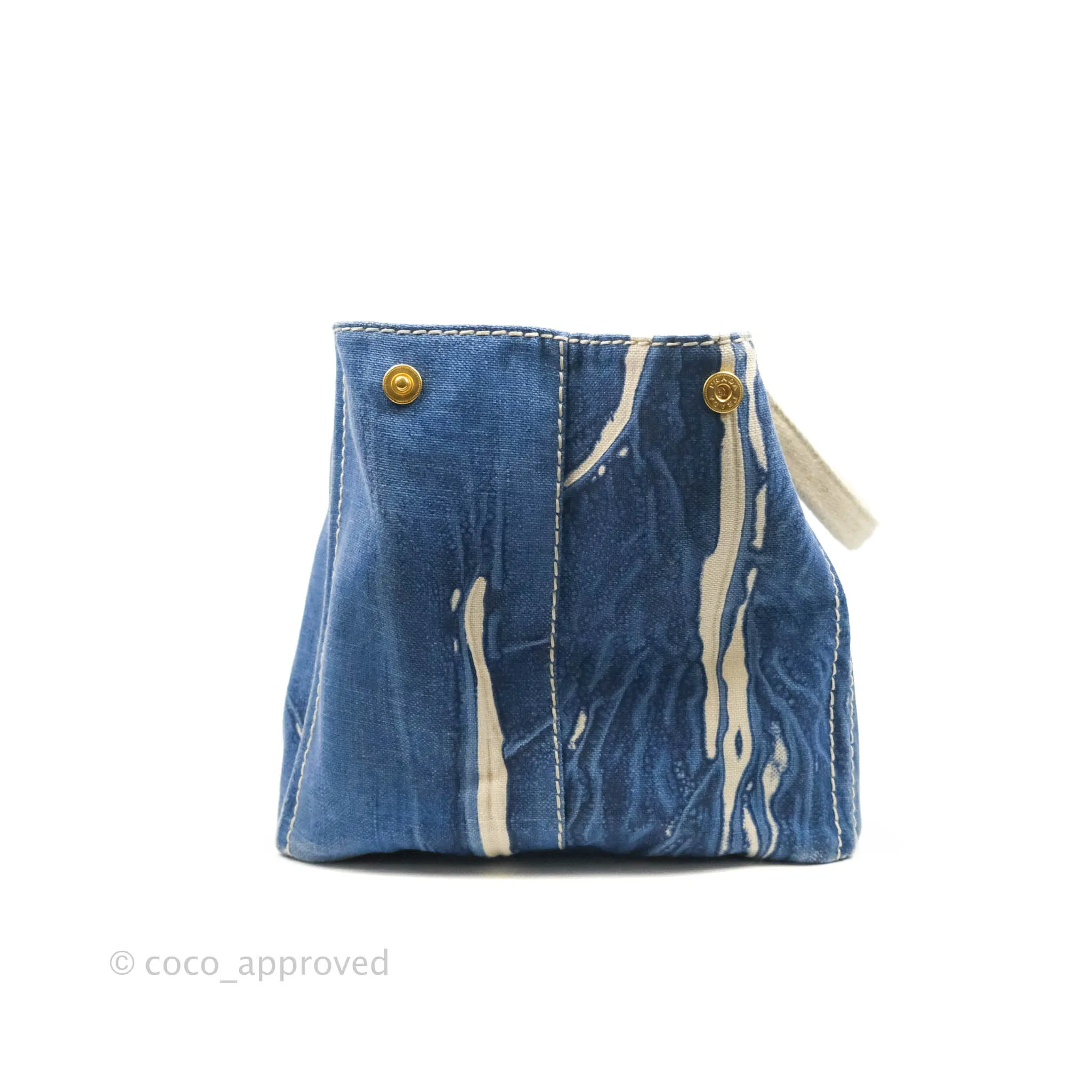 Prada Denim Logo Tote