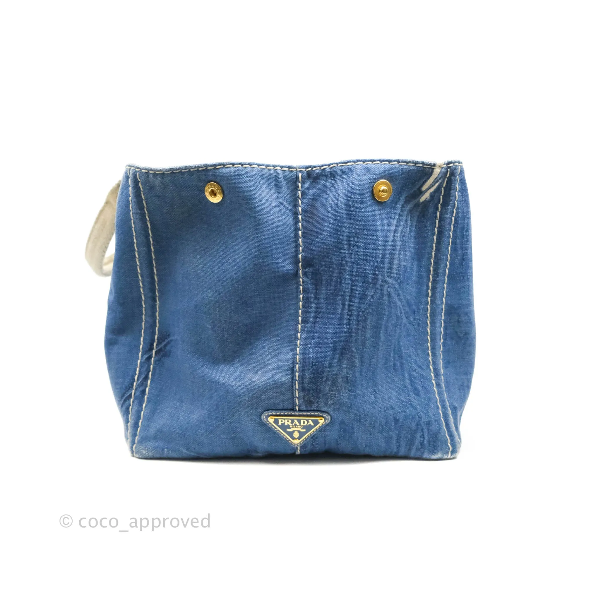 Prada Denim Logo Tote