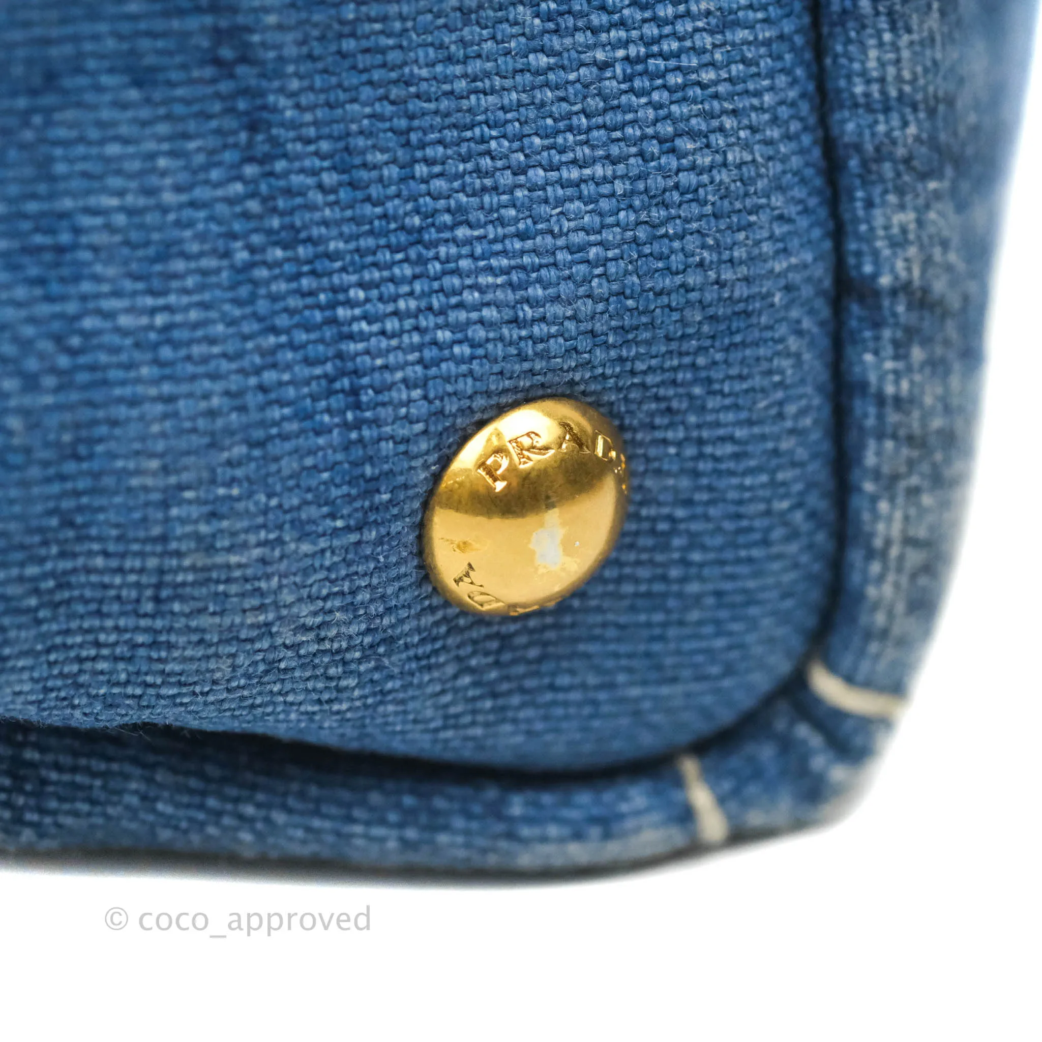Prada Denim Logo Tote