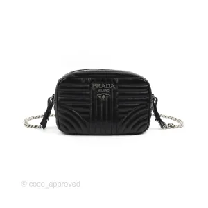 Prada Diagramme Shoulder Bag Black Calfskin