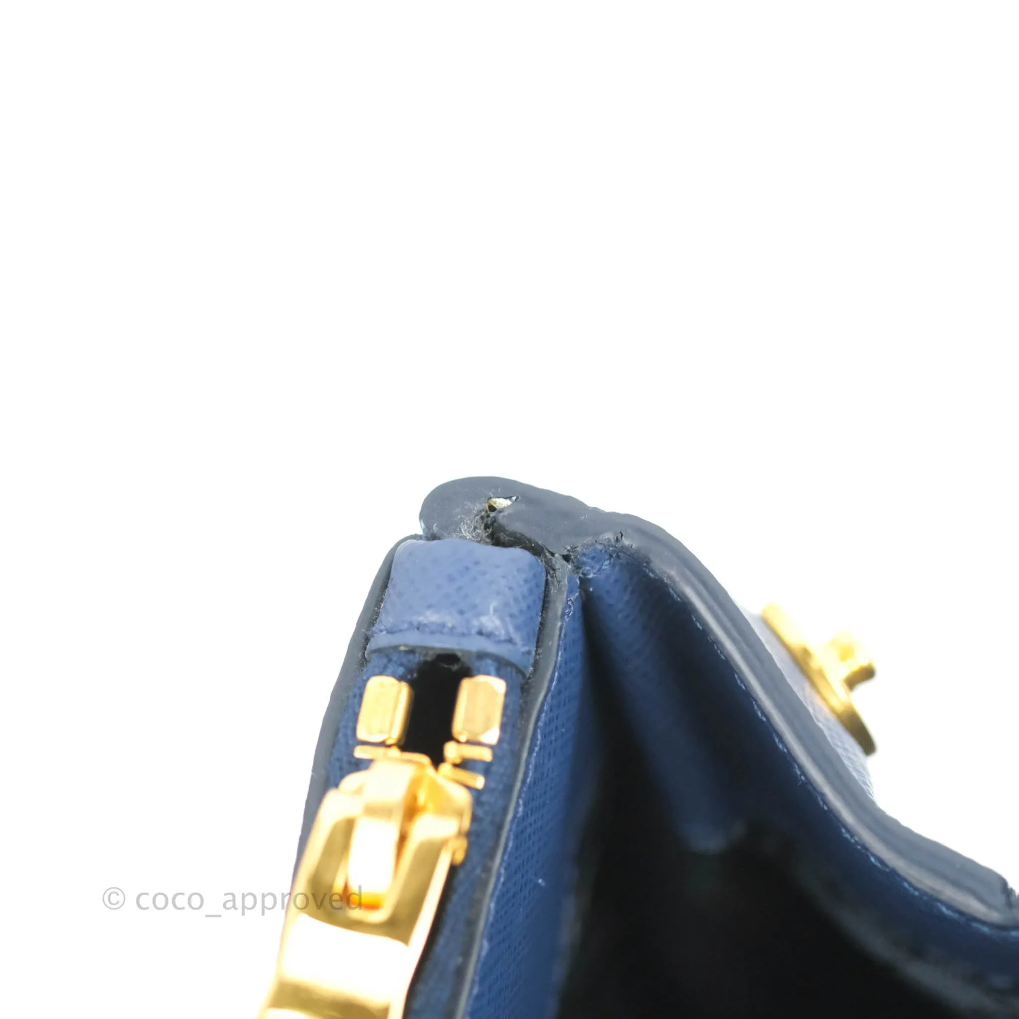 Prada Double Zip Lux Saffiano Dark Blue Large Tote Bag