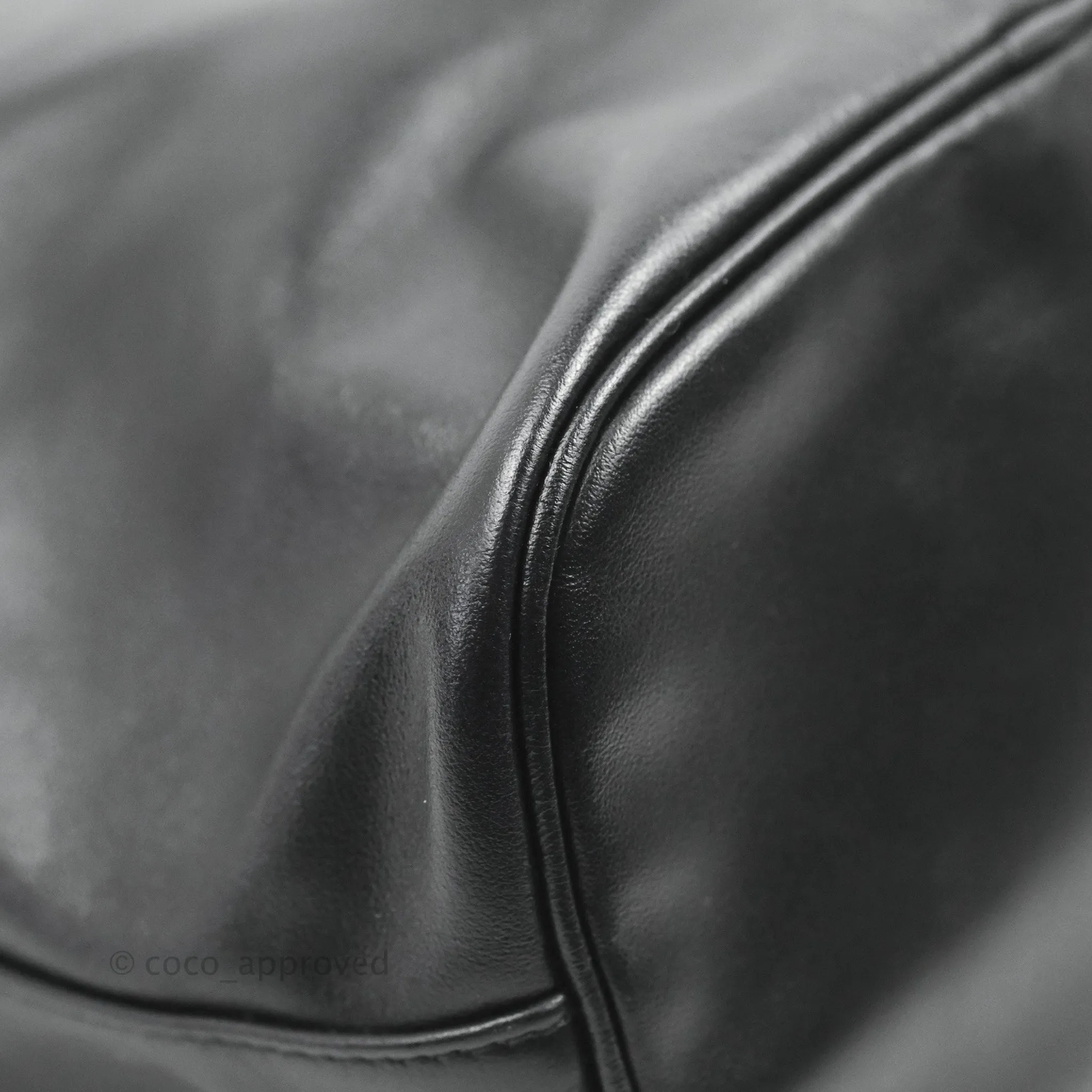 Prada Duet Bucket Bag Black Leather