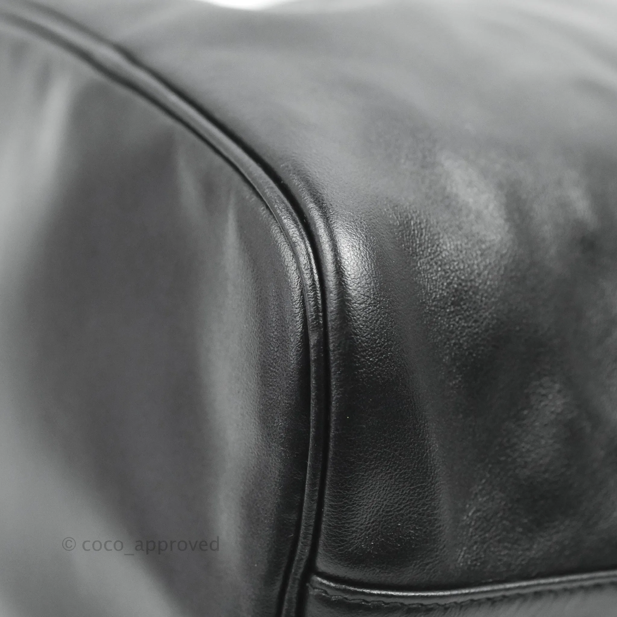 Prada Duet Bucket Bag Black Leather