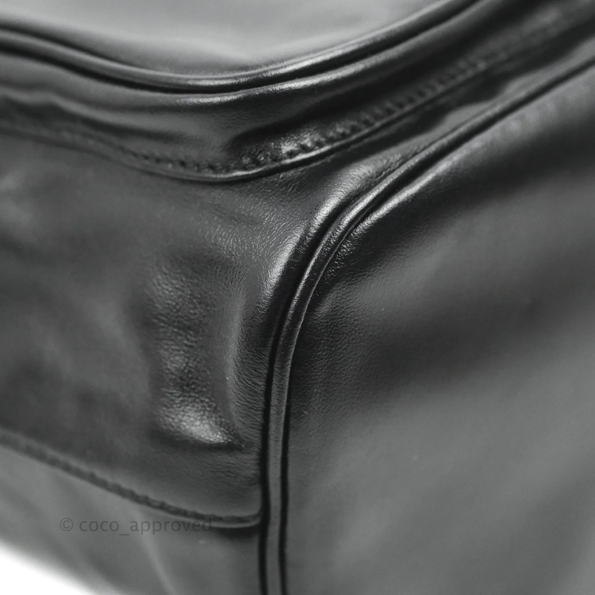 Prada Duet Bucket Bag Black Leather